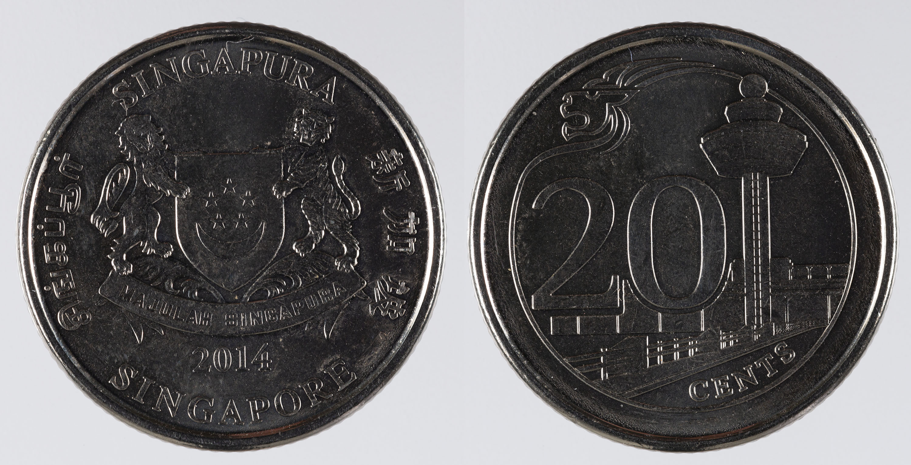 image for: República de Singapur - 20 cèntims - 2014