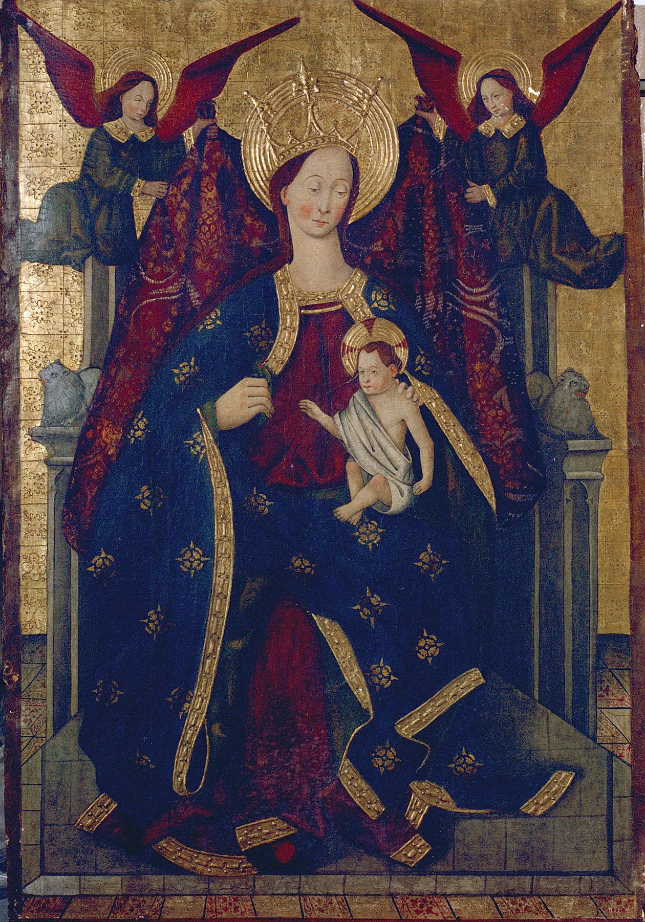 image for: Anònim. Aragó - Mare de Déu amb el Nen i àngels - Segona meitat del segle XV