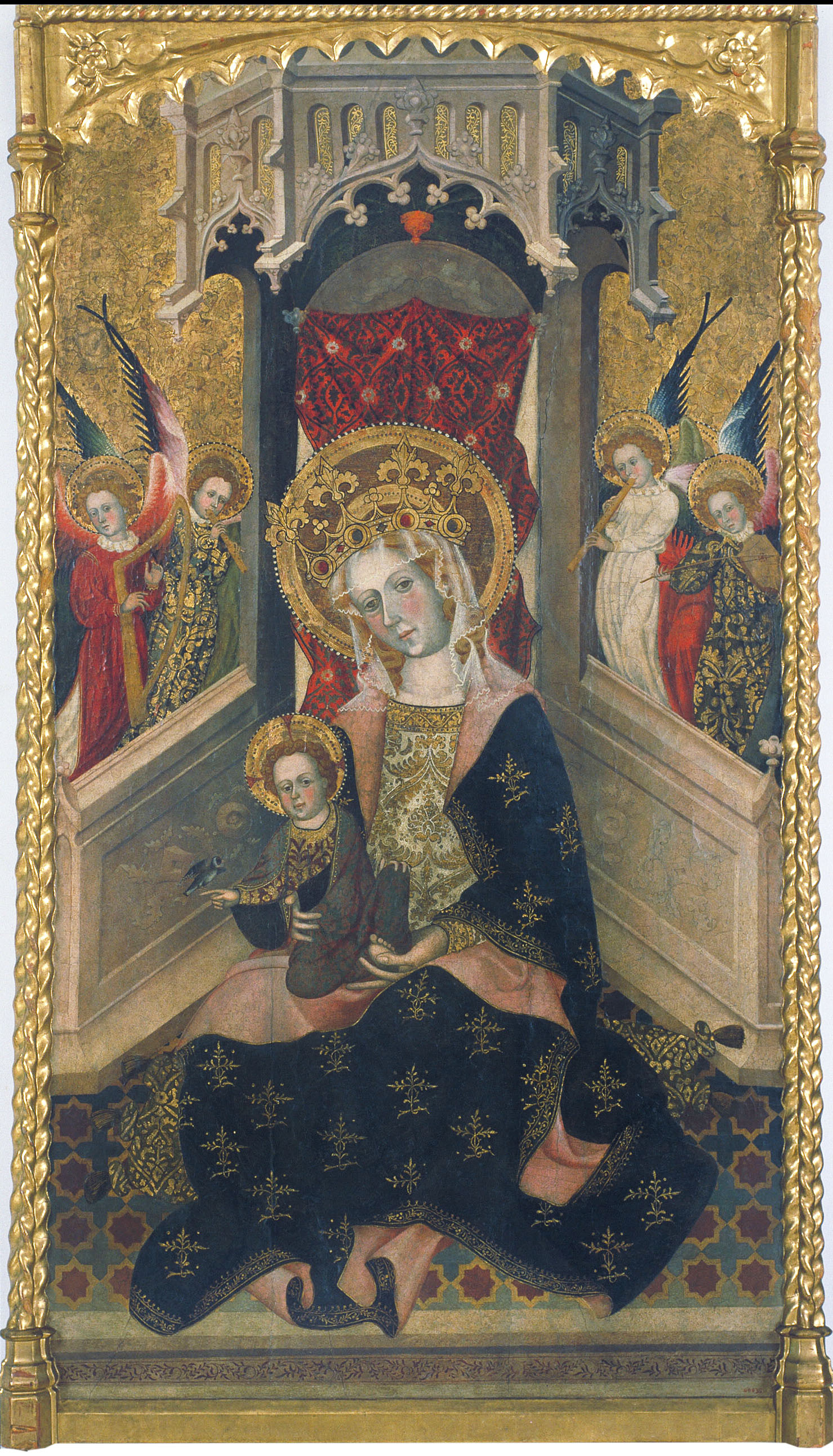 image for: Mestre de Fonollosa - Mare de Déu amb el Nen i àngels músics - Primer terç del segle XV