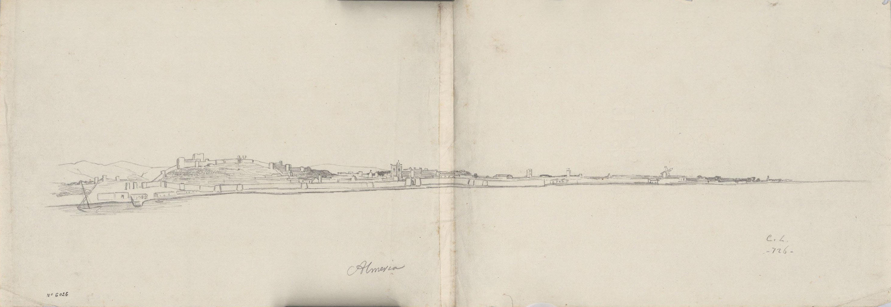 image for: Claudi Lorenzale - Vista panoràmica d'Almeria - Cap a 1843