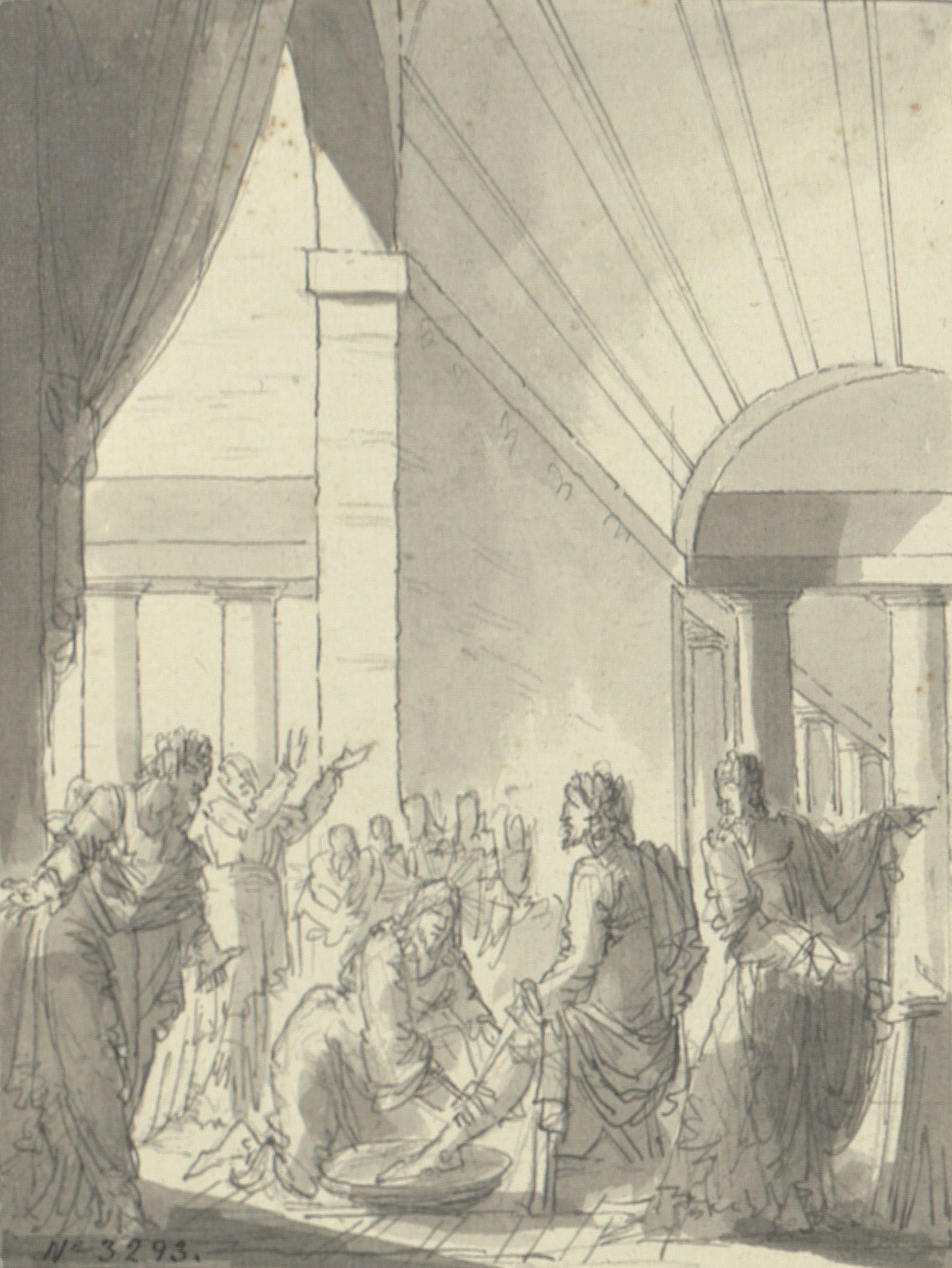 image for: Pau Rigalt - Jesús renta els peus als apòstols - Cap a 1820-1830
