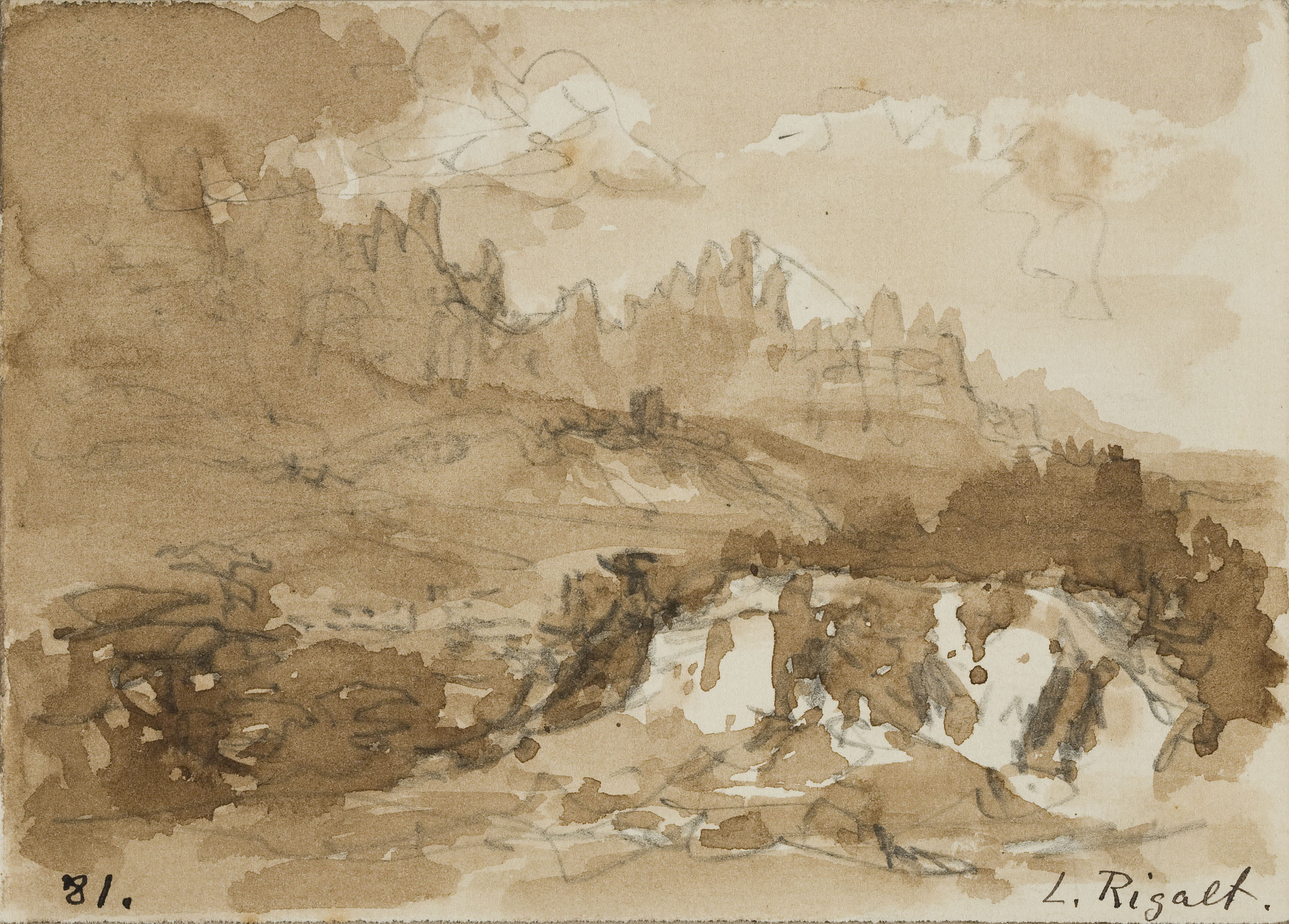 image for: Lluís Rigalt - Vista de Montserrat - Cap a 1873-1874
