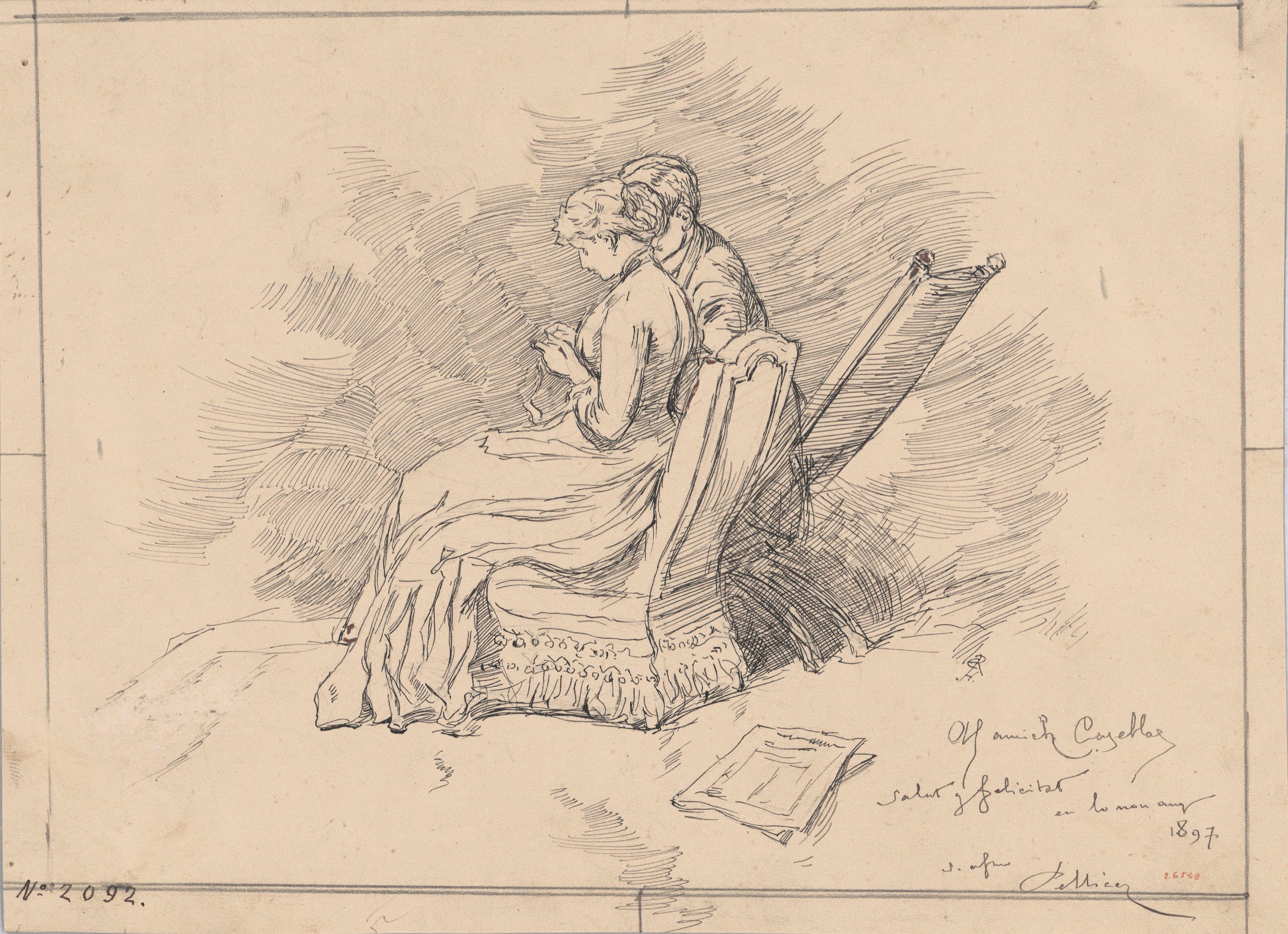 image for: Josep Lluís Pellicer - Parella - 1897