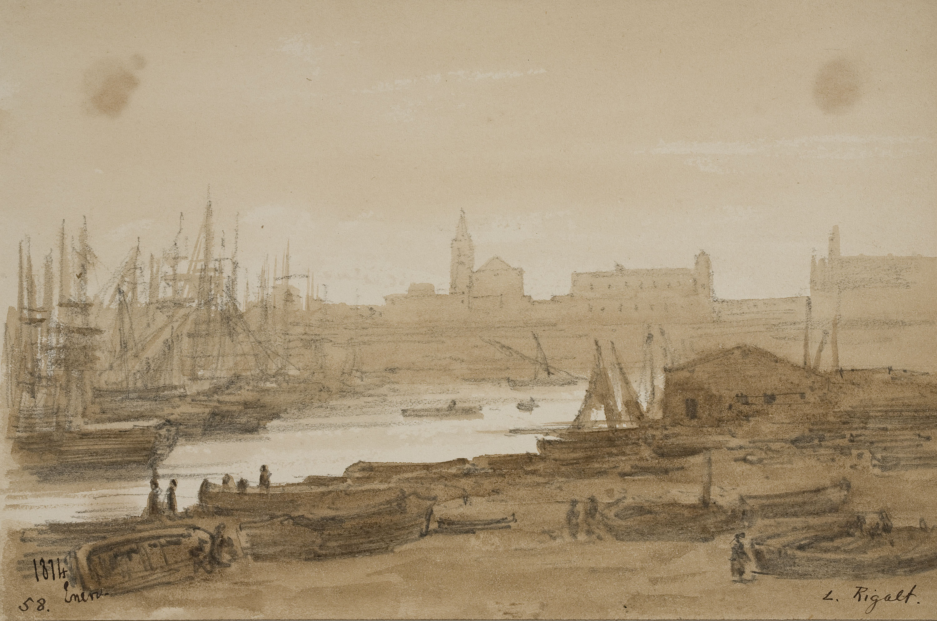 Lluís Rigalt - Port - Gener de 1874 image for: Lluís Rigalt - Port - Gener de 1874