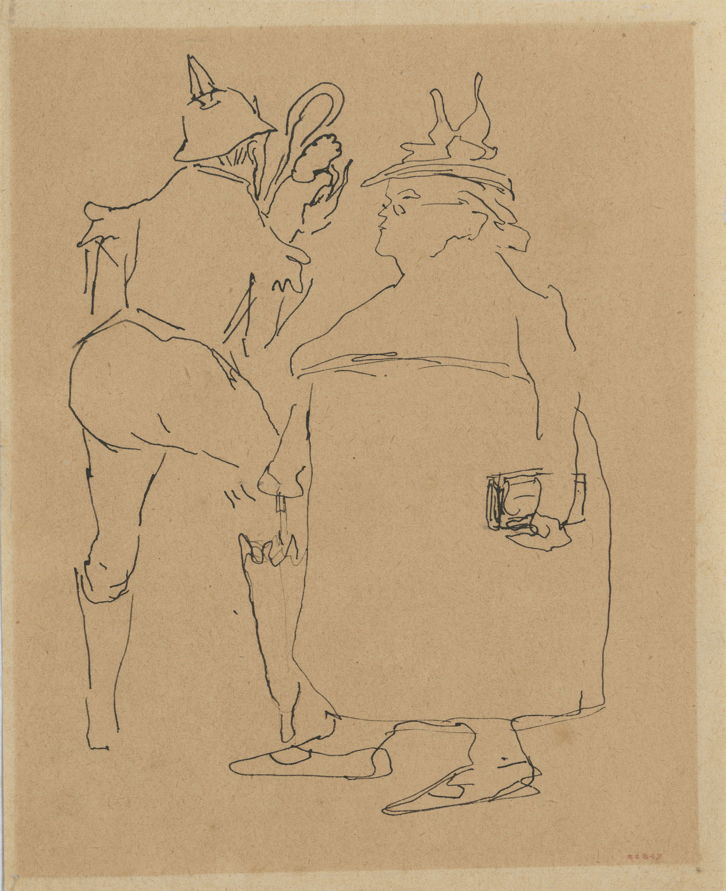 image for: Eugeni d'Ors - Dona gran i soldat - Cap a 1910