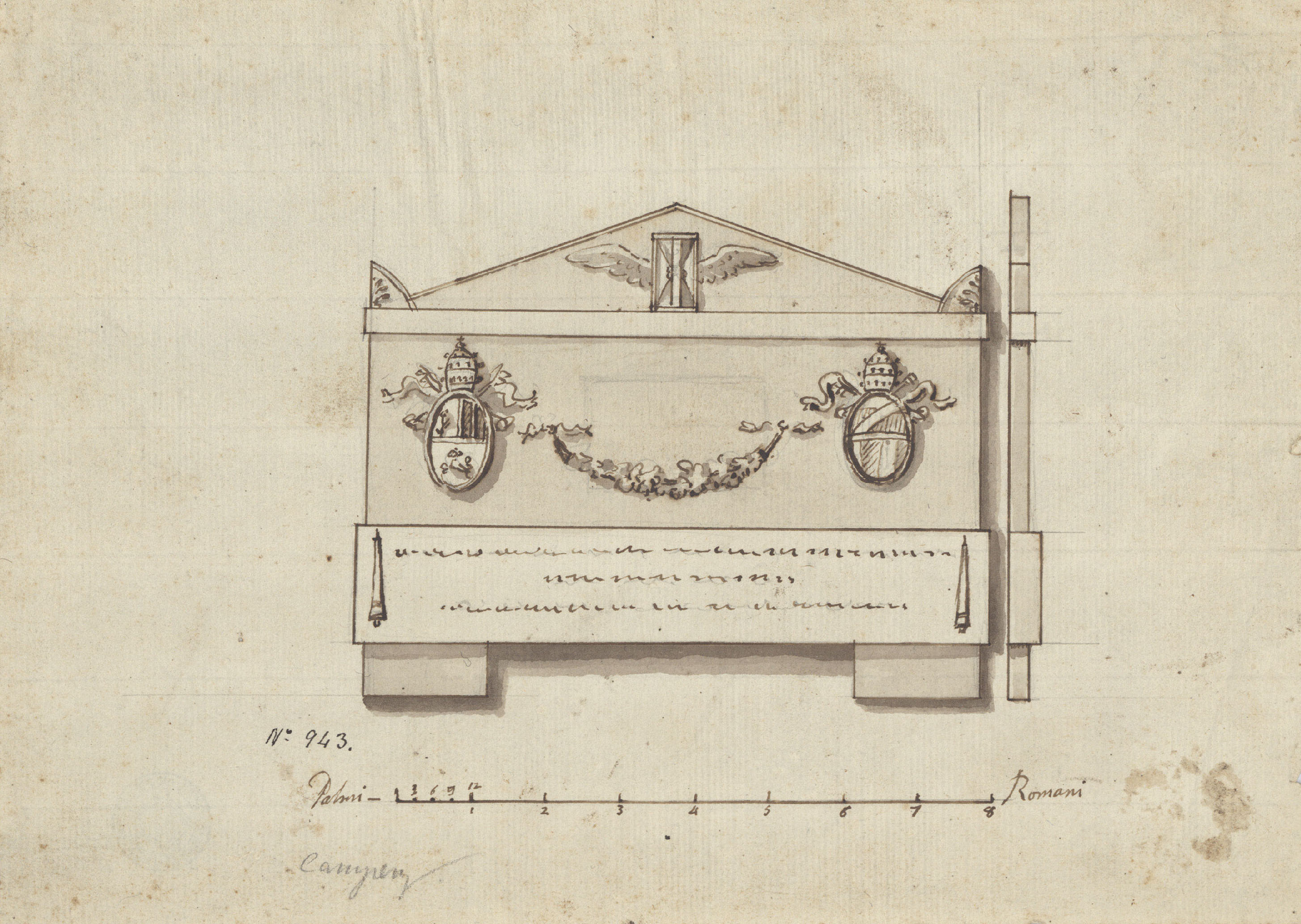 image for: Damià Campeny - Projecte de sarcòfag - Cap a 1805-1810