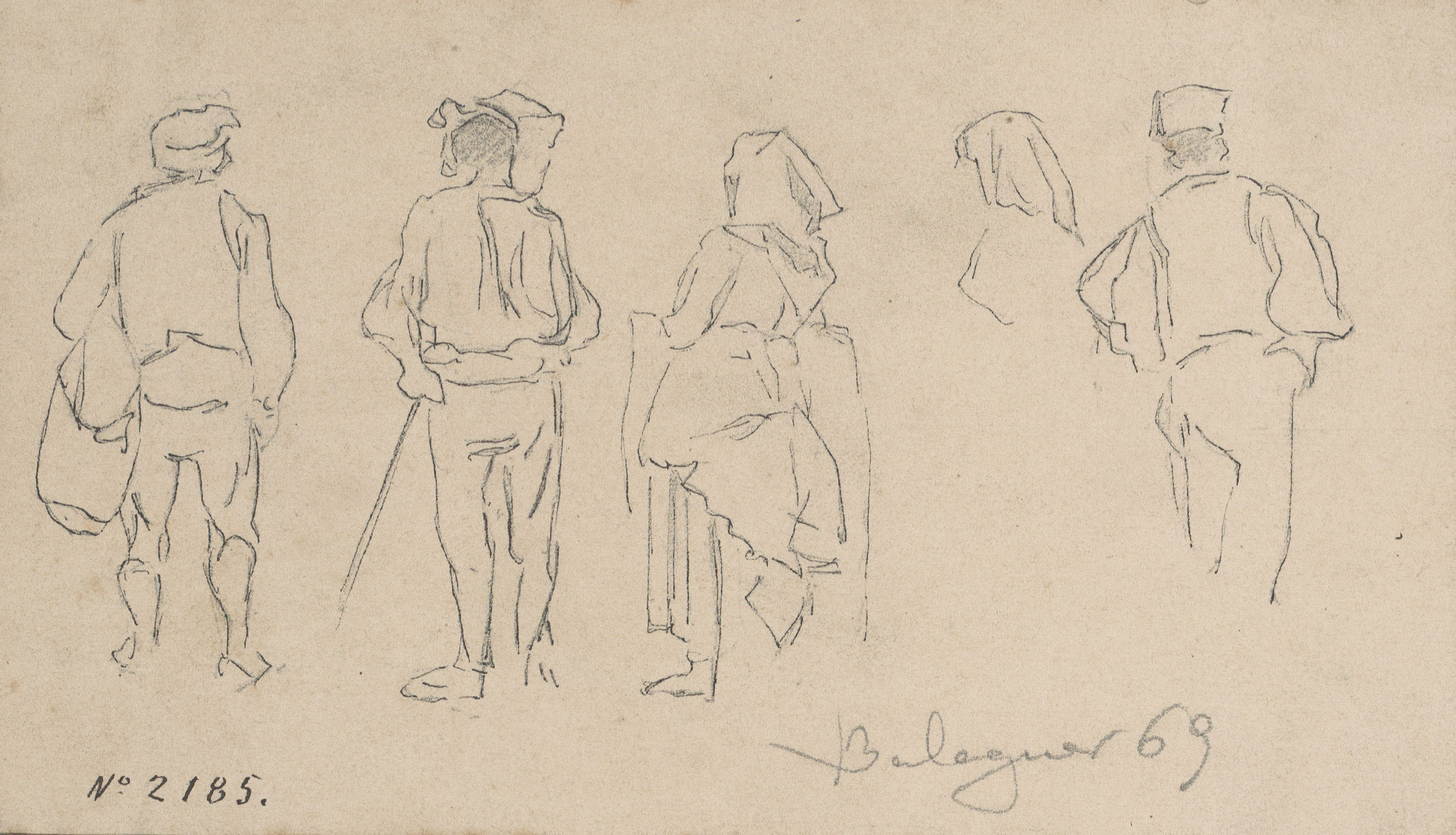 image for: Josep Lluís Pellicer - Apunt de pagesos de Balaguer - 1869