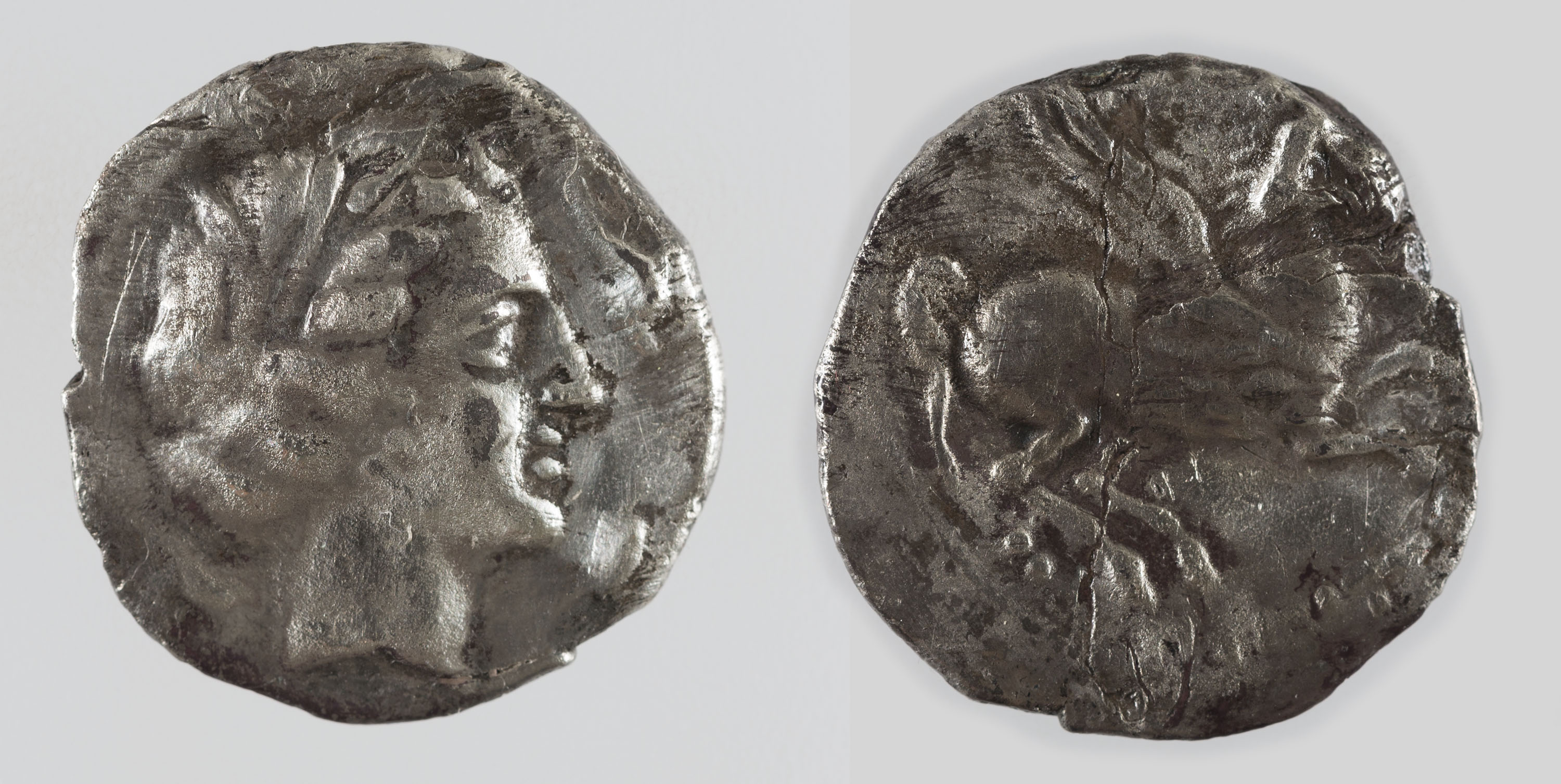 Anònim - Dracma ibèrica d'imitació d'Emporion - Finals del segle III aC image for: Anònim - Dracma ibèrica d'imitació d'Emporion - Finals del segle III aC