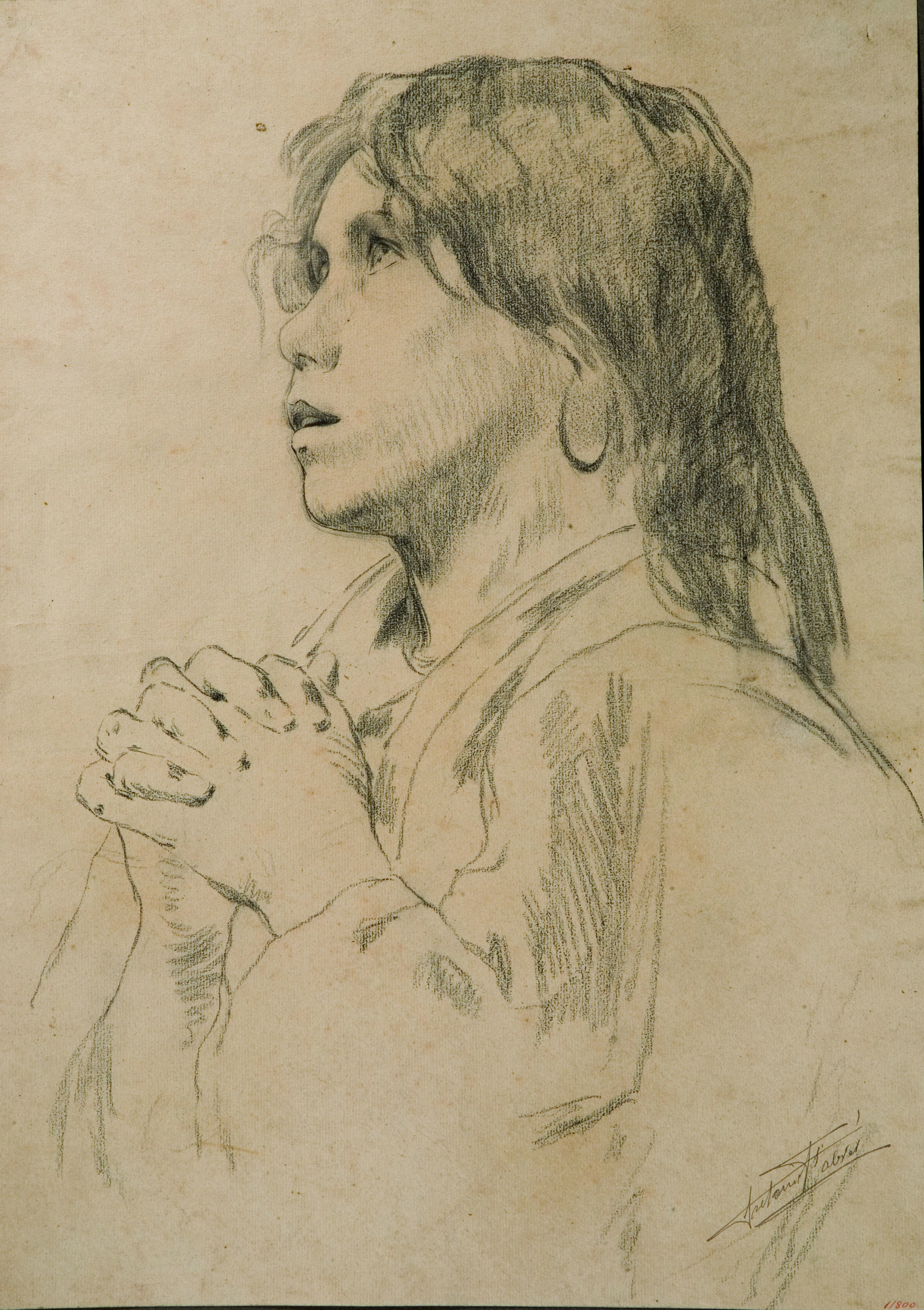 image for: Antoni Fabrés - Noia pregant - Cap a 1905