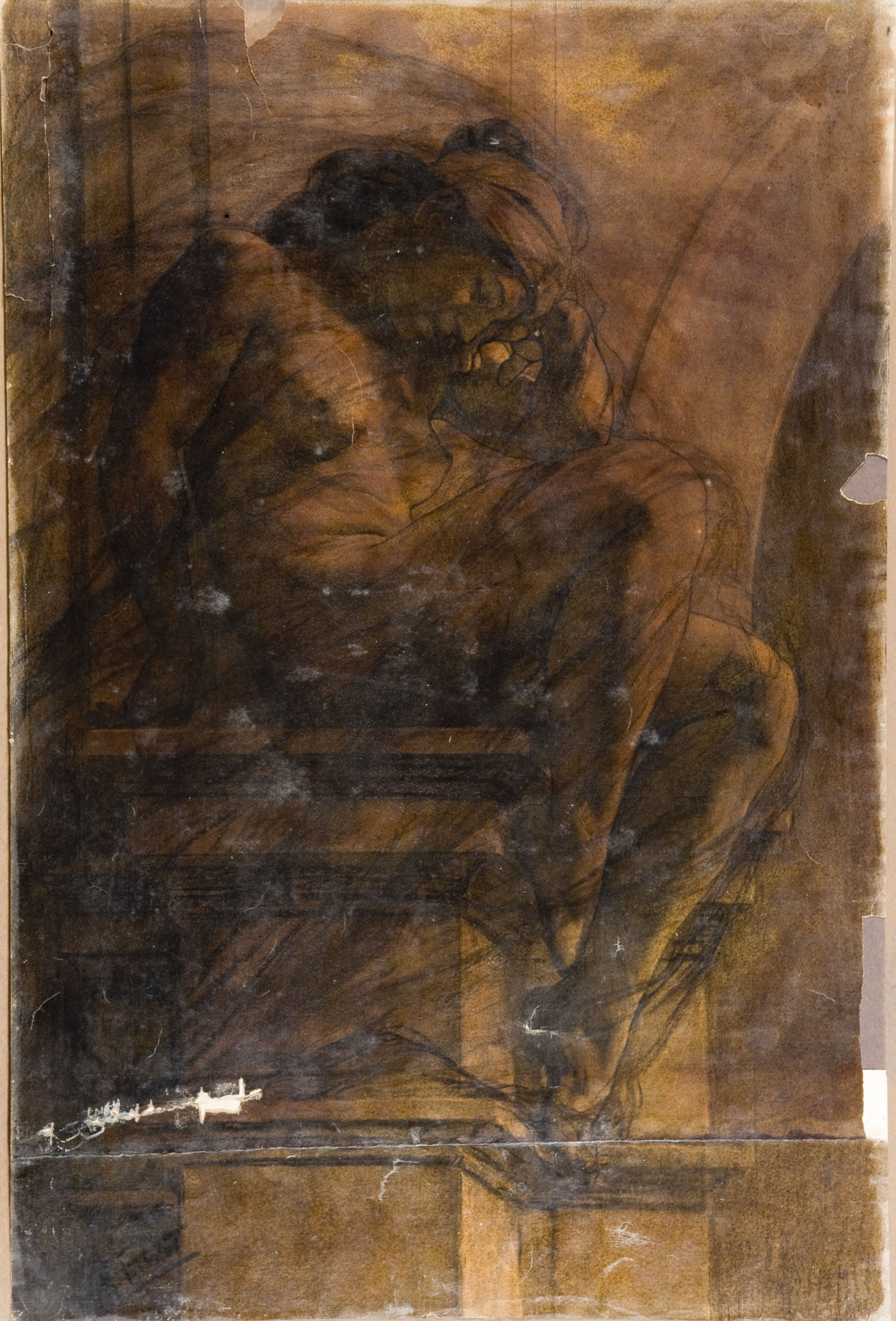 image for: Antoni Fabrés - Estudi per al dibuix «Nox» - Cap a 1908-1910