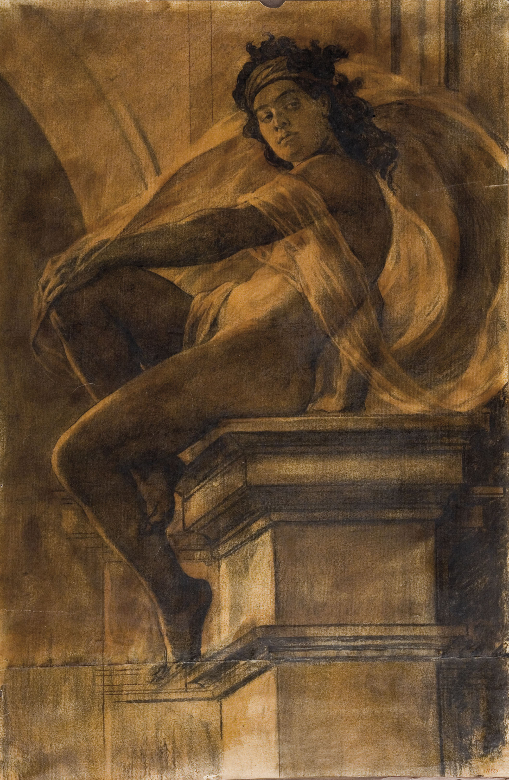 image for: Antoni Fabrés - Estudi per al dibuix «Dies» - Cap a 1908-1910