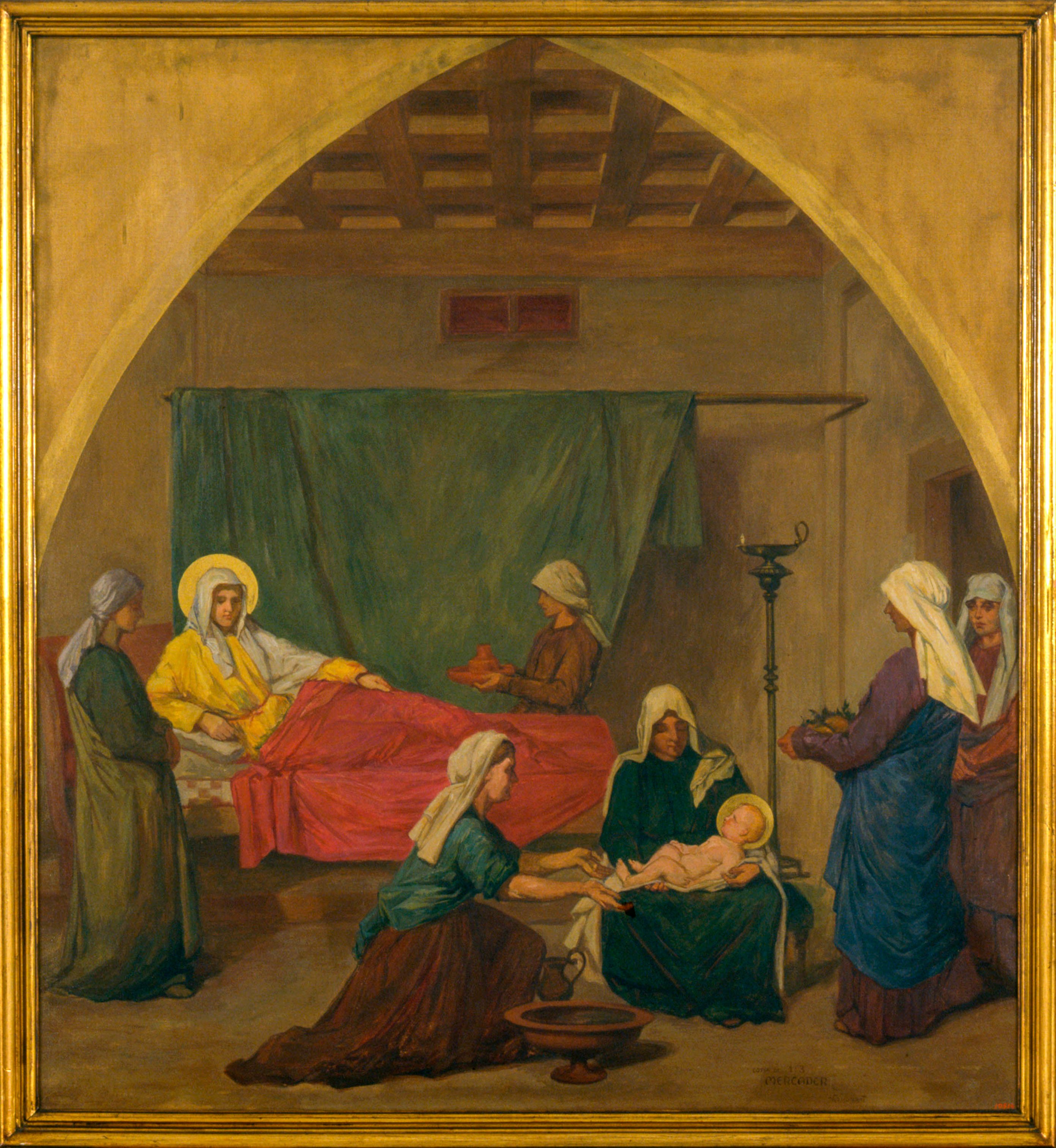 image for: Joan Vallhonrat - Còpia del «Naixement de la Mare de Déu» de Benet Mercadé - Cap a 1918