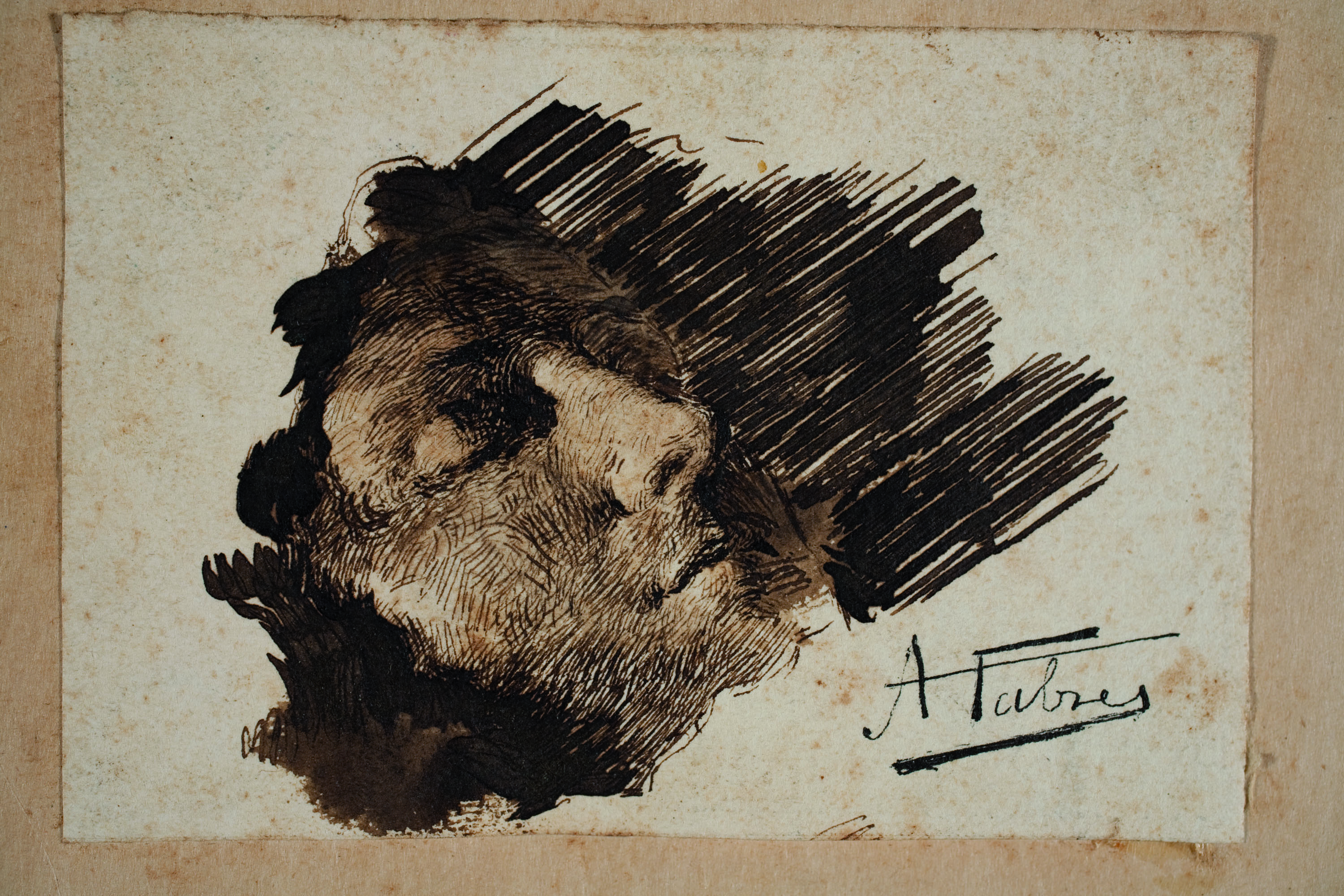 Antoni Fabrés - Estudi per al dibuix «Màscara mortuòria de Marià Fortuny» - 1874 image for: Antoni Fabrés - Estudi per al dibuix «Màscara mortuòria de Marià Fortuny» - 1874