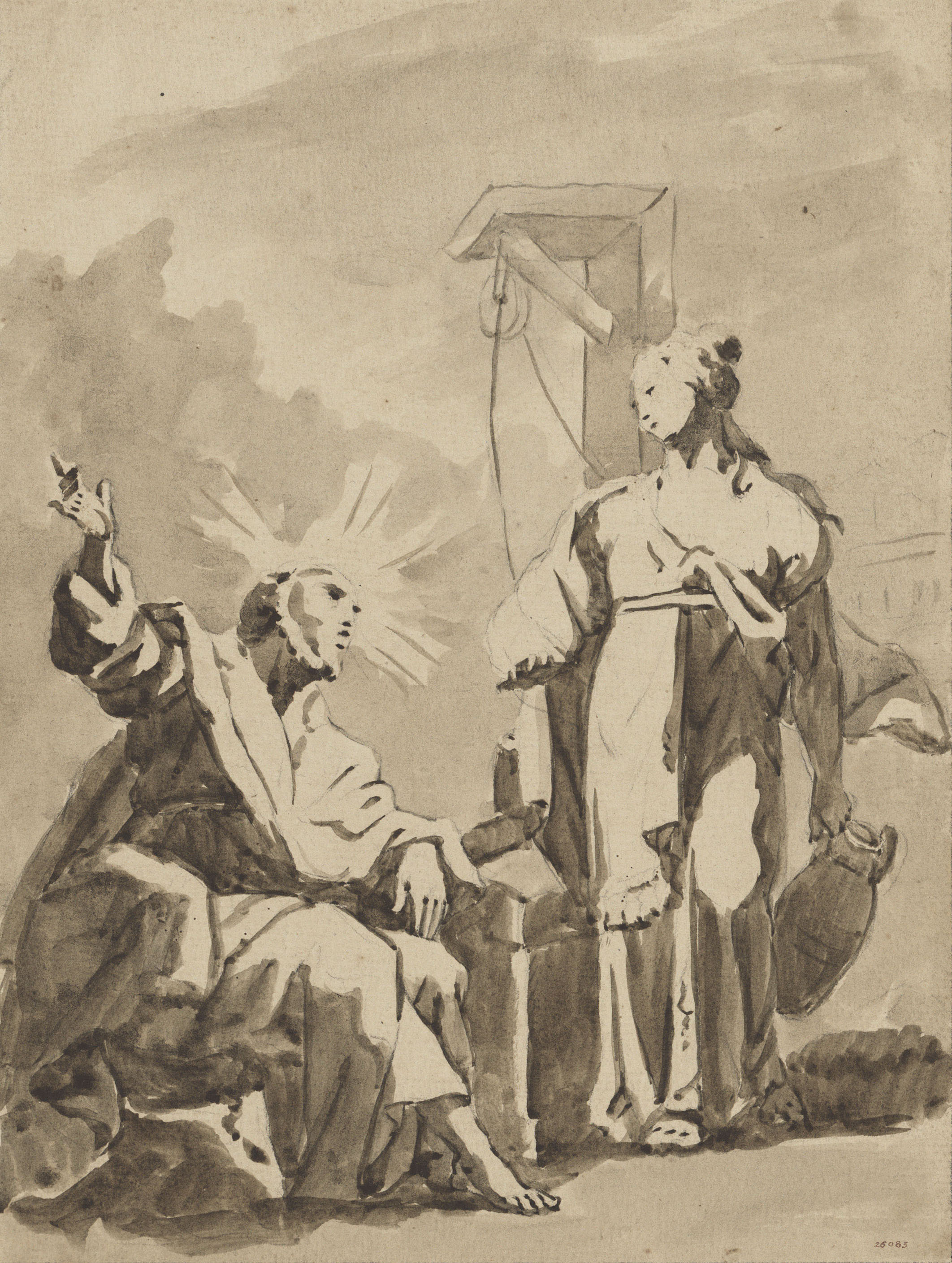 image for: Vicente Rodes - Jesús i la samaritana - Cap a 1834-1840