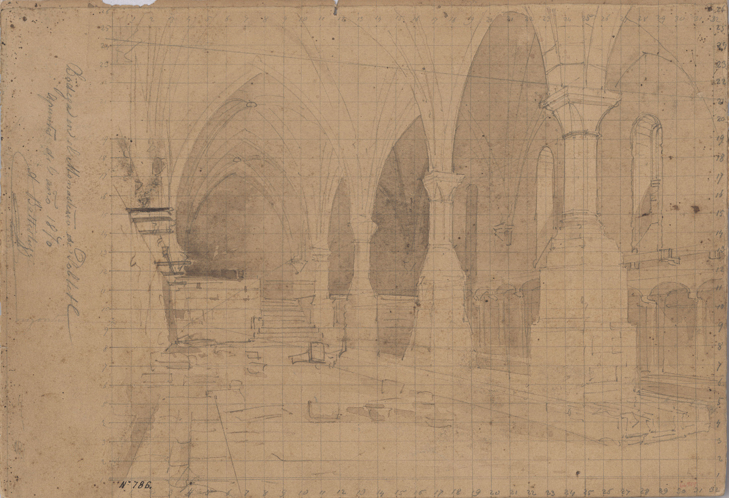 image for: Achille Battistuzzi - Celler del monestir de Poblet - 1870