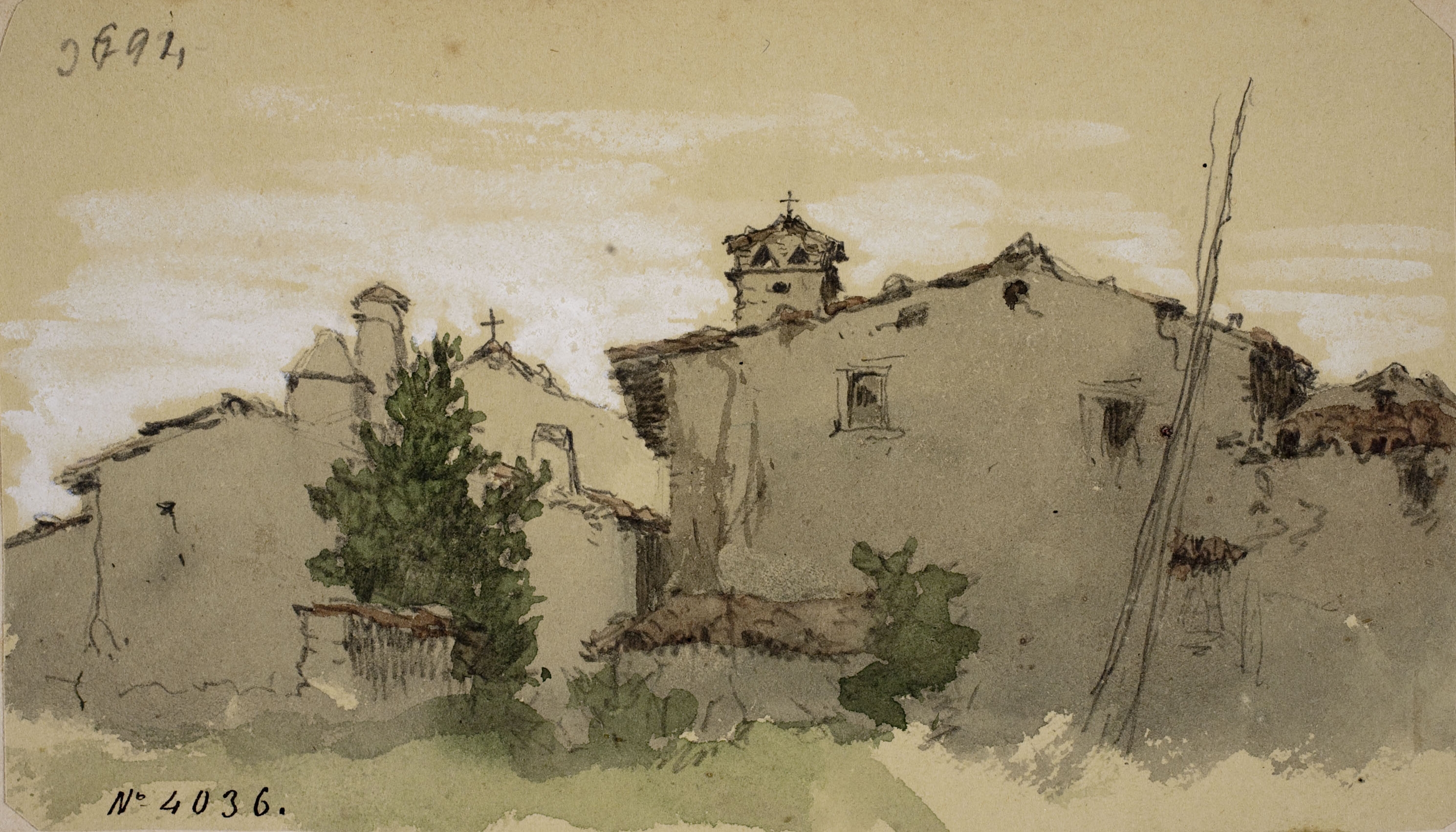 Modest Urgell - Cases de poble - Cap a 1864 image for: Modest Urgell - Cases de poble - Cap a 1864