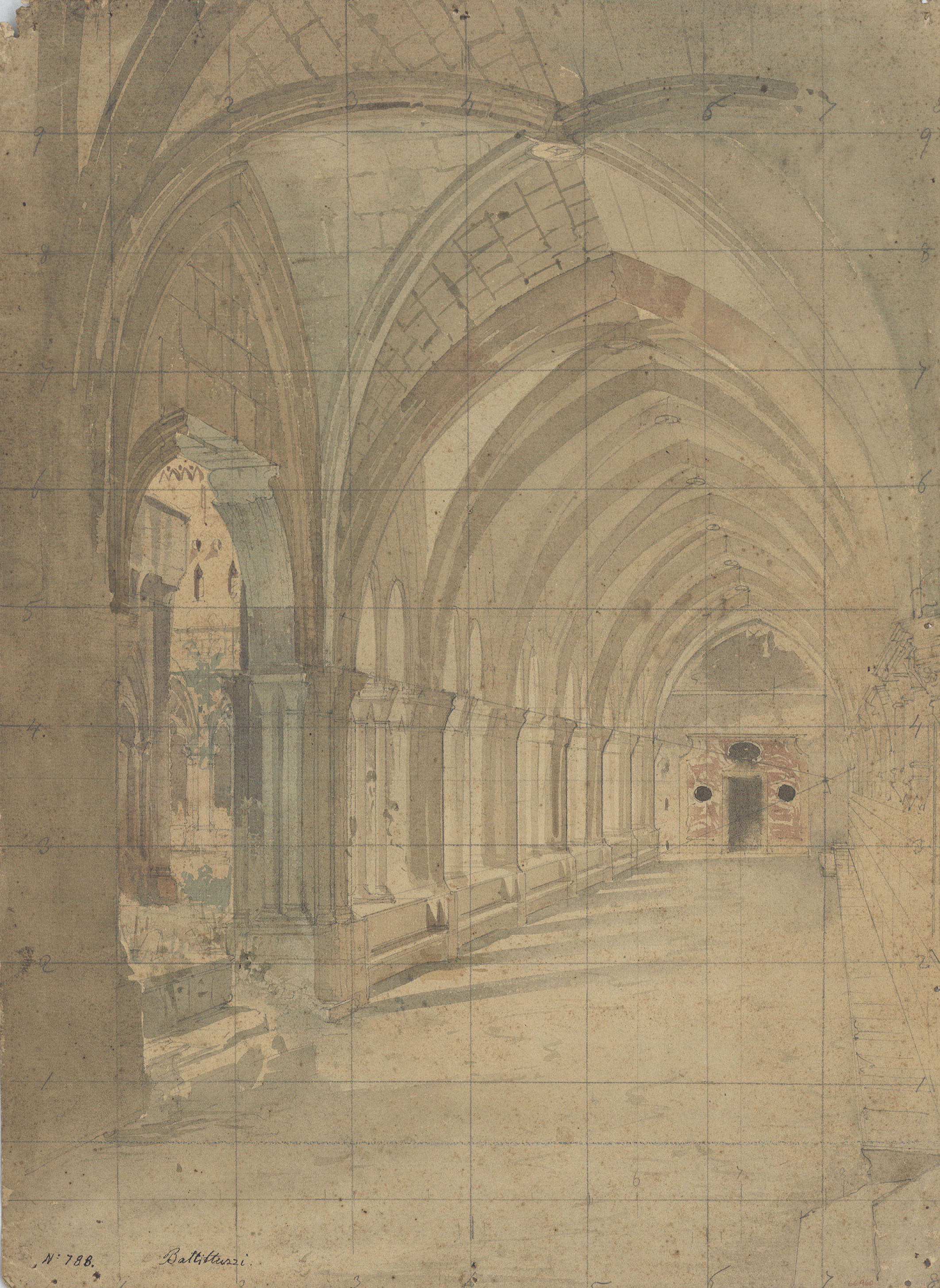 image for: Achille Battistuzzi - Claustre del monestir de Poblet - Cap a 1870