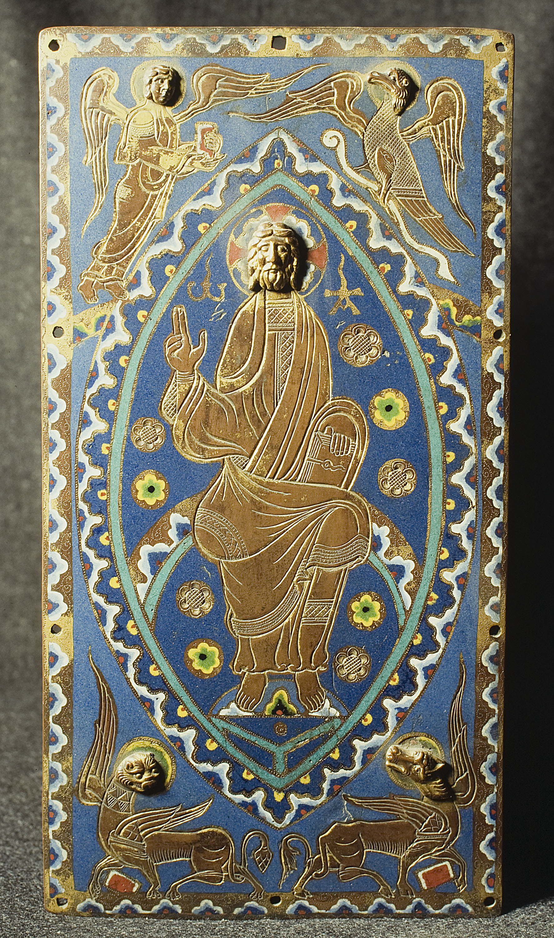image for: Anònim - Placa d'enquadernació: Crist en Majestat - Llemotges, cap a 1210