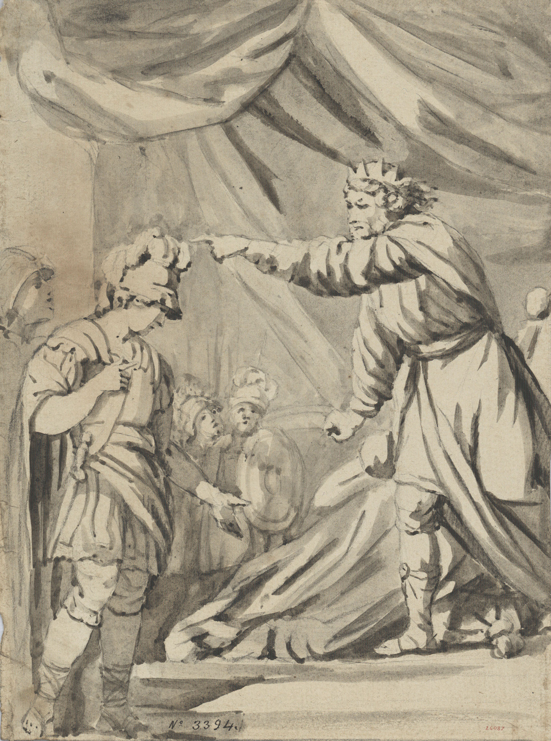 image for: Vicente Rodes - El rei Agènor envia a Cadme a buscar a Europa, segrestada per Zeus - Cap a 1834-1840