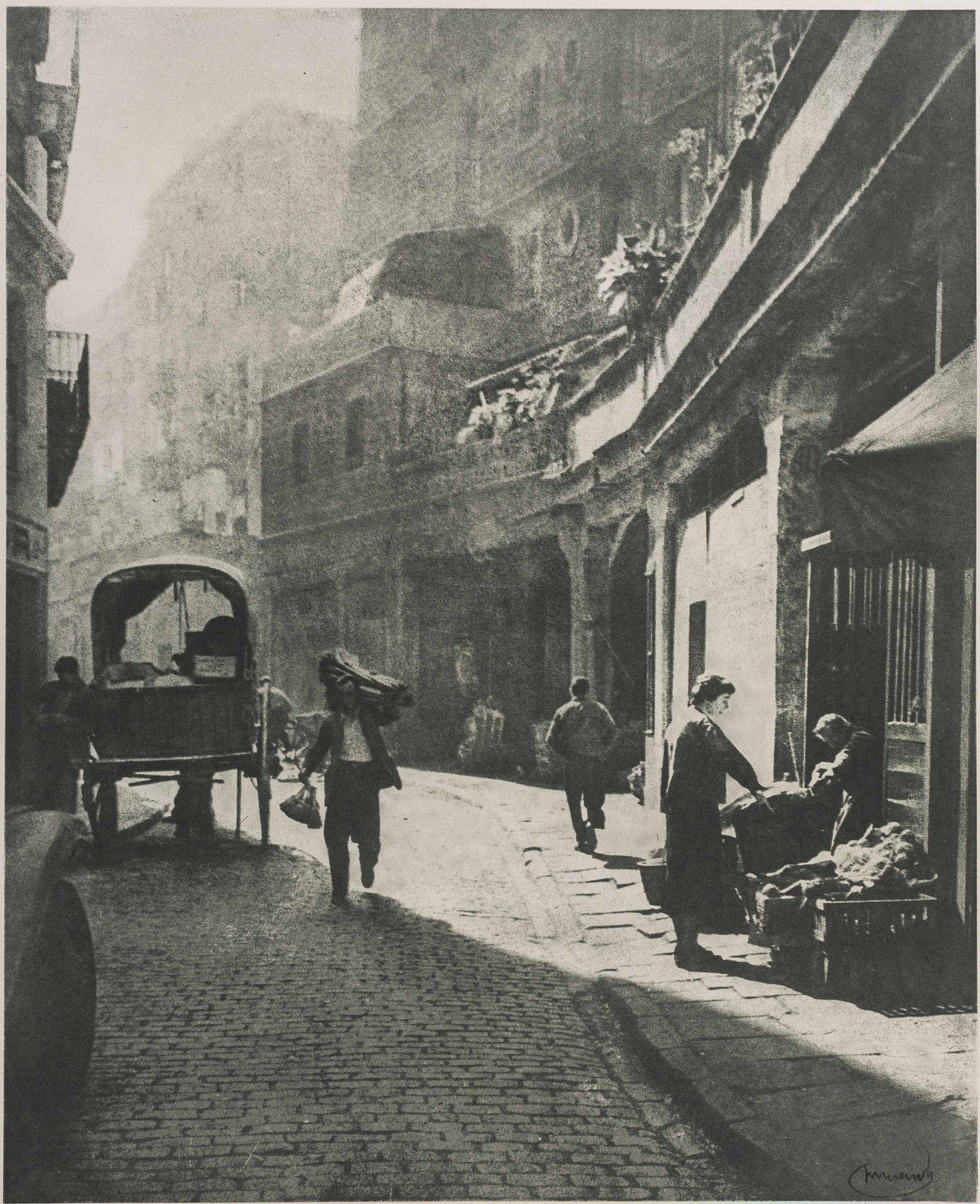 Josep Maria Casals i Ariet - Carrer amb botiga - No datat image for: Josep Maria Casals i Ariet - Carrer amb botiga - No datat