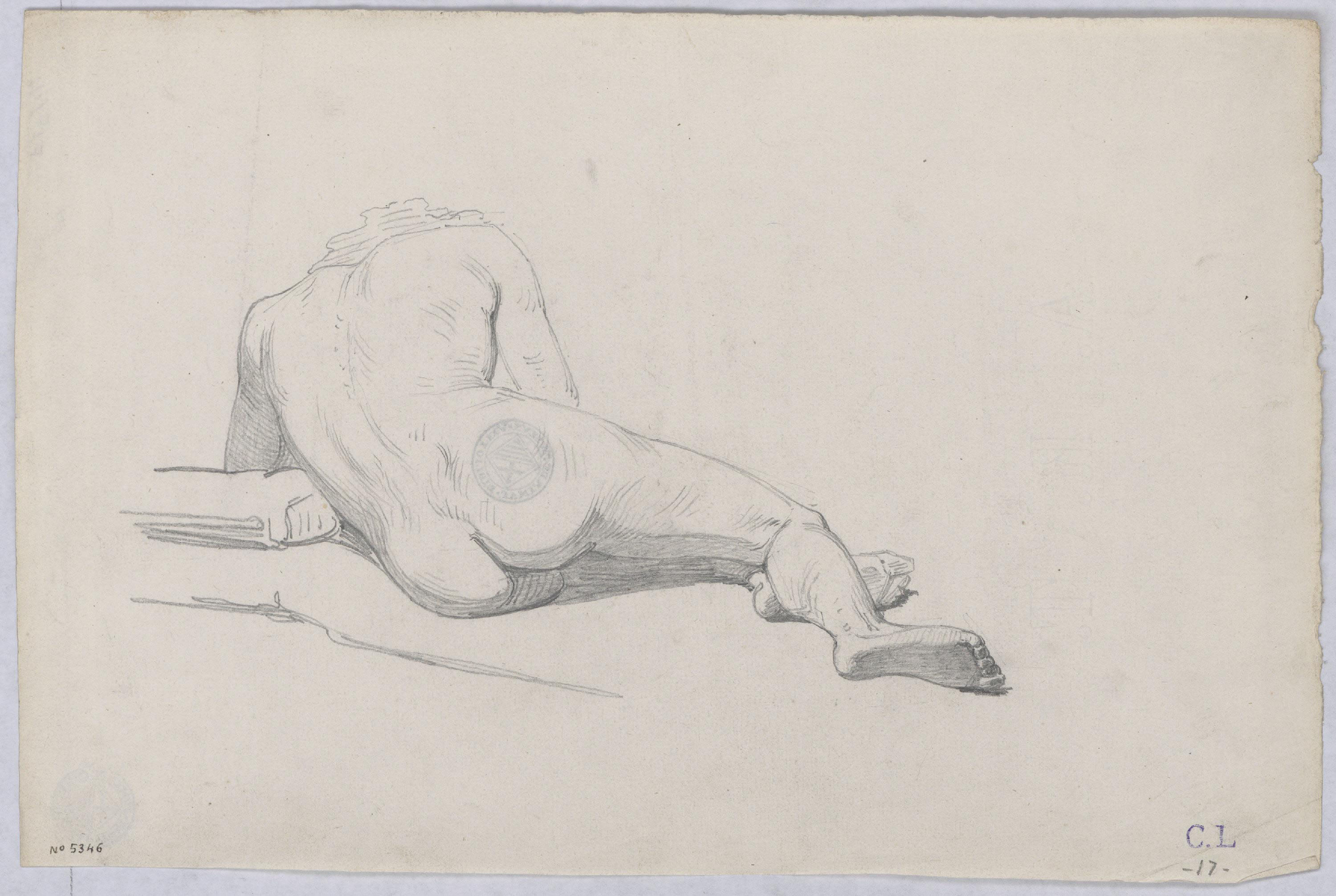 image for: Claudi Lorenzale - Estudi de nu - Cap a 1850-1860