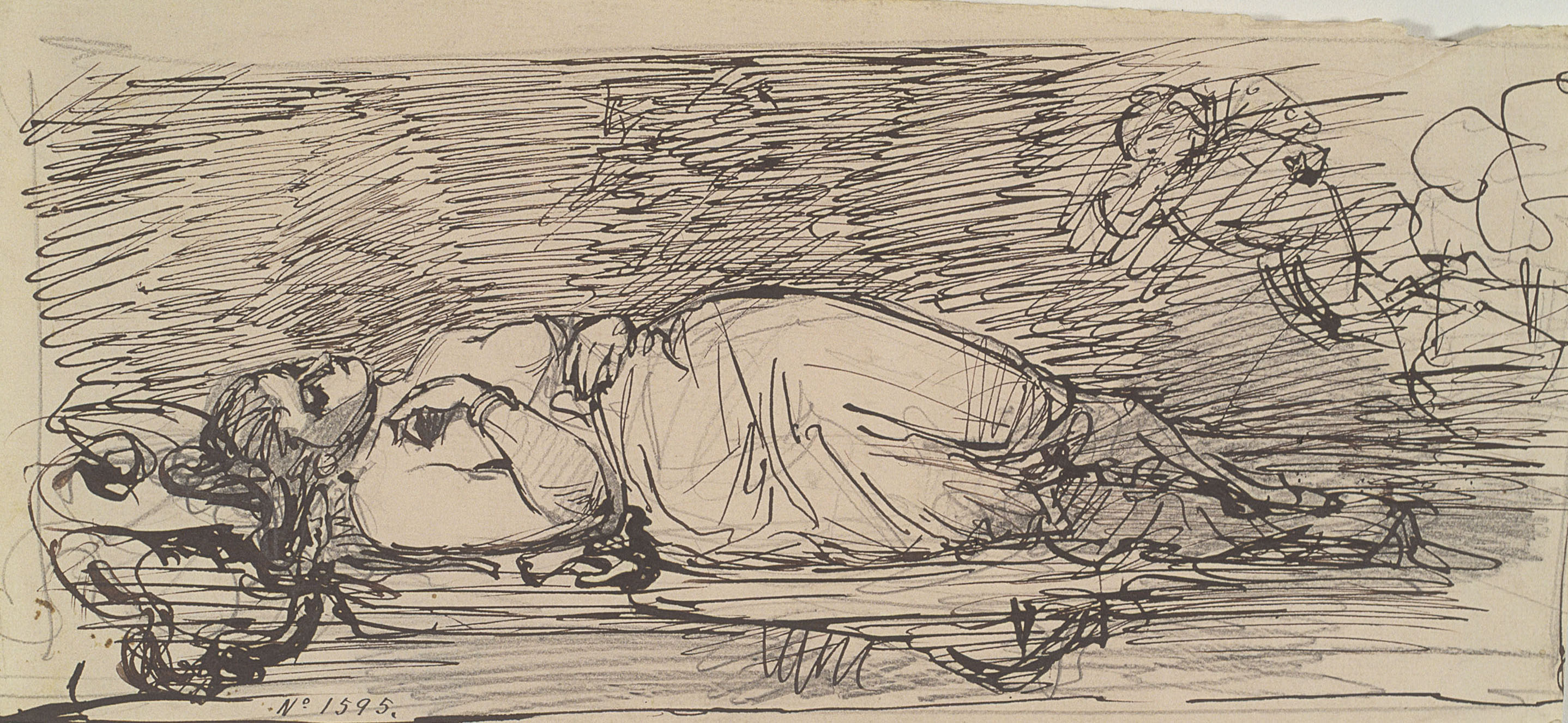 image for: Ramon Martí i Alsina - Dona ajaguda - Cap a 1870-1875