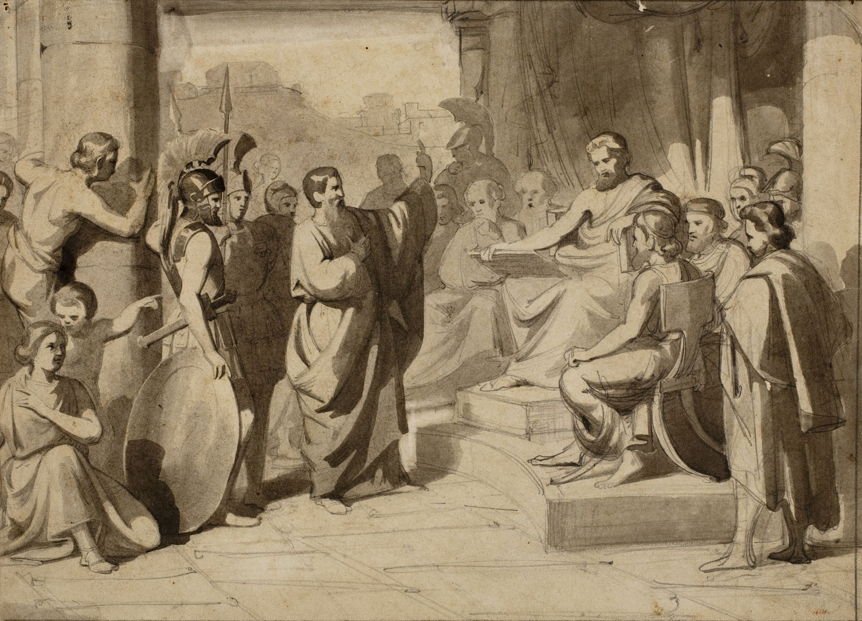 image for: Antoni Caba - Sant Pau predicant davant l'areòpag - Cap a 1855