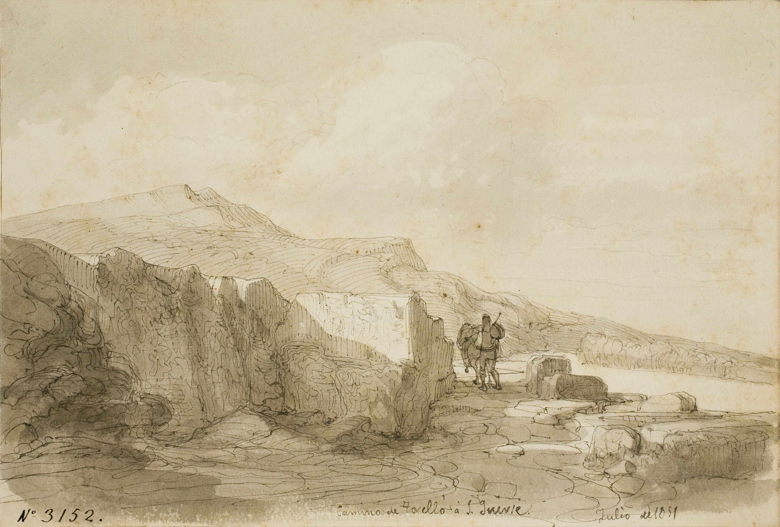 image for: Lluís Rigalt - Camino de Torelló a S. Quirse - Juliol de 1851