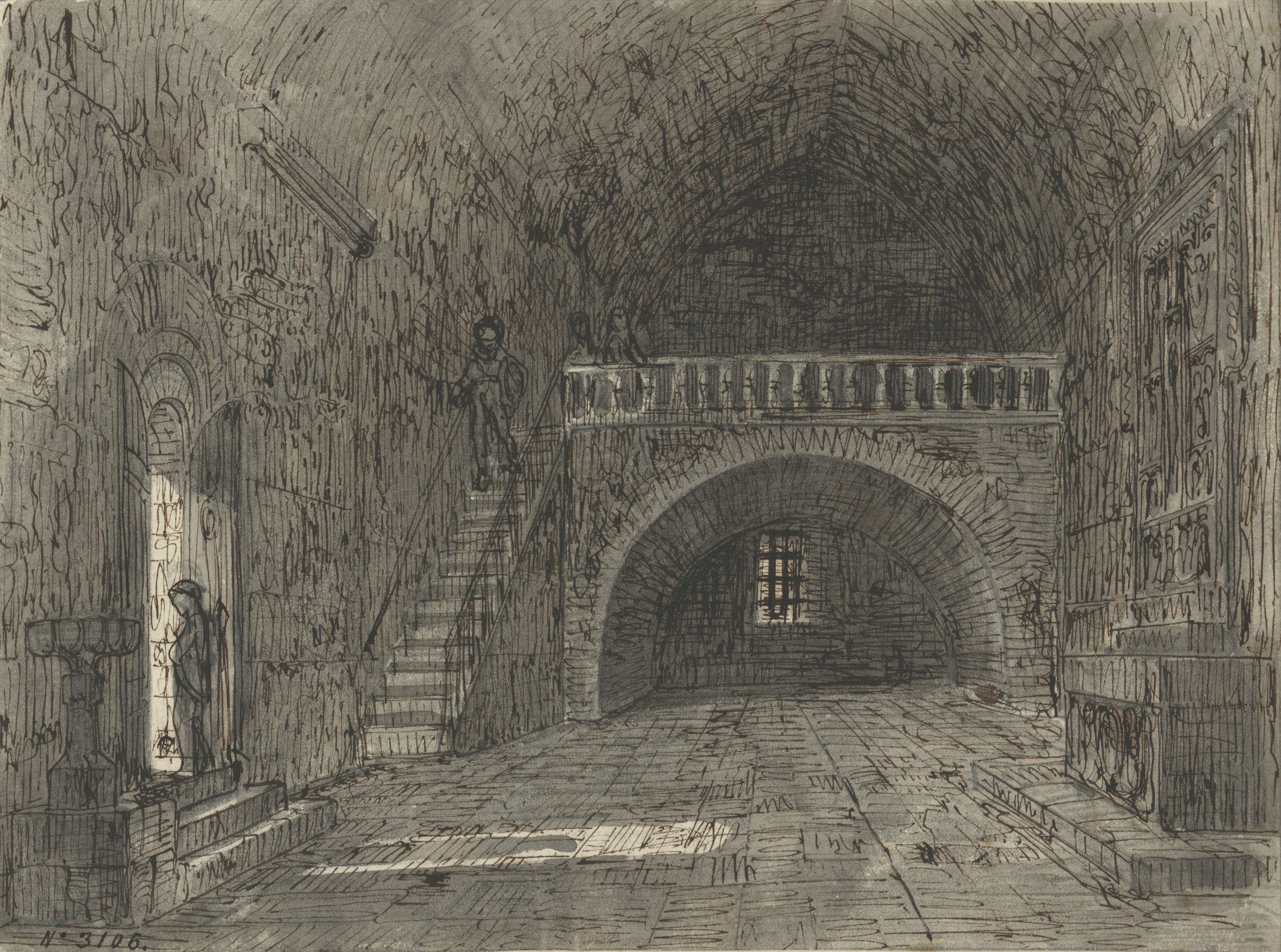image for: Lluís Rigalt - Interior d'una església - Cap a 1850-1860