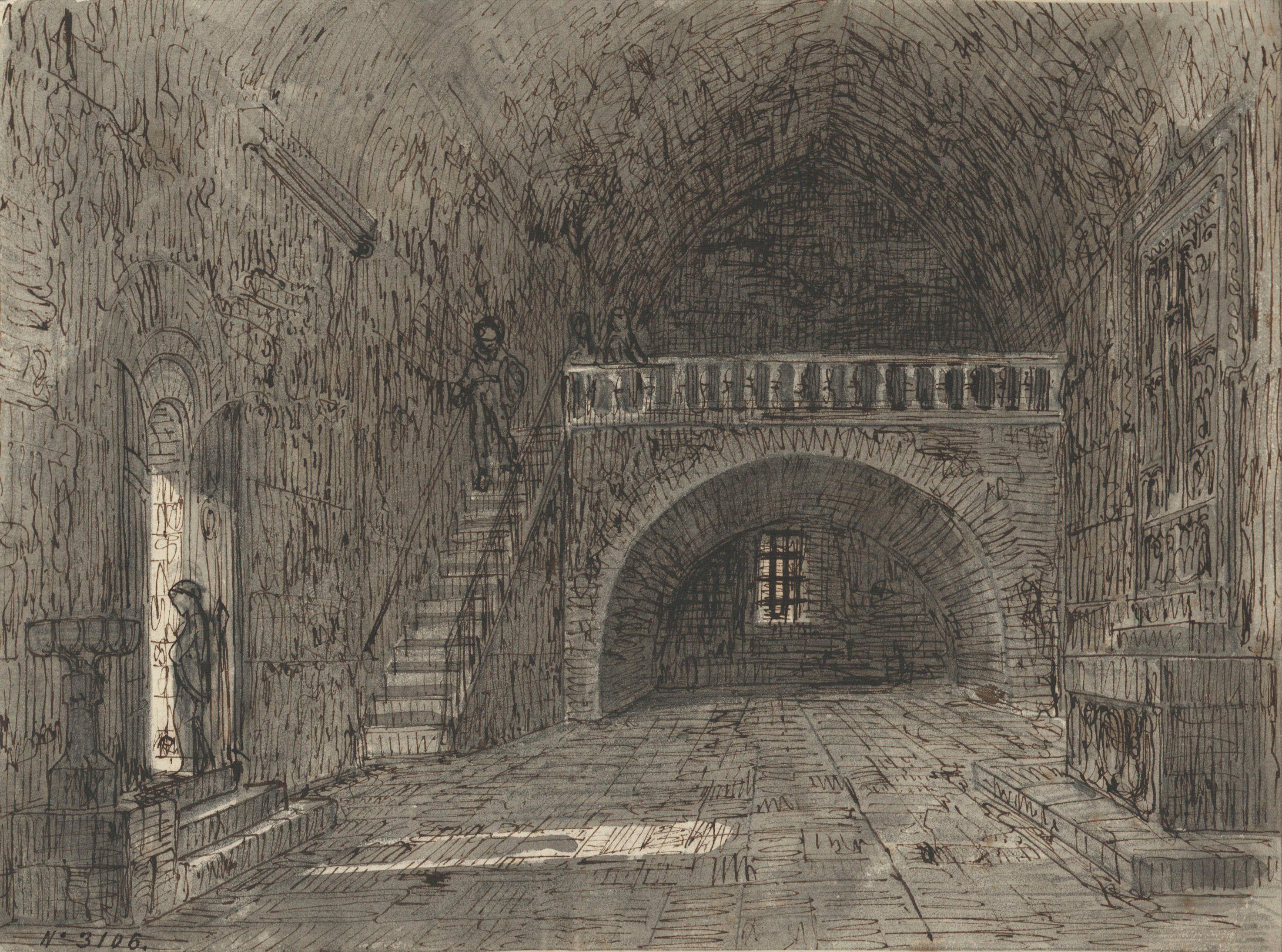 image for: Lluís Rigalt - Interior d'una església - Cap a 1850-1860