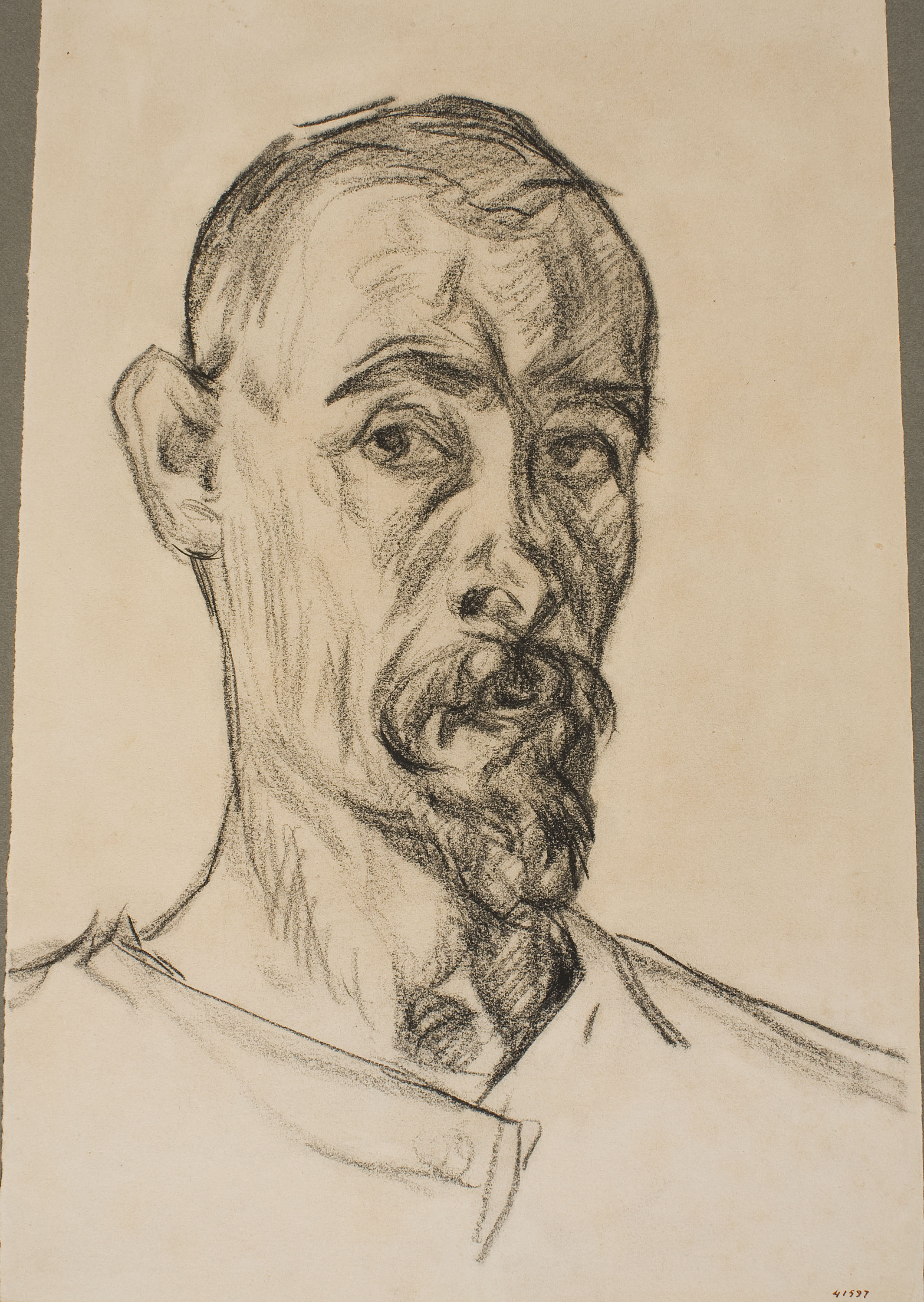 image for: Francesc Gimeno - Autoretrat amb cabells curts - Cap a 1890-1899