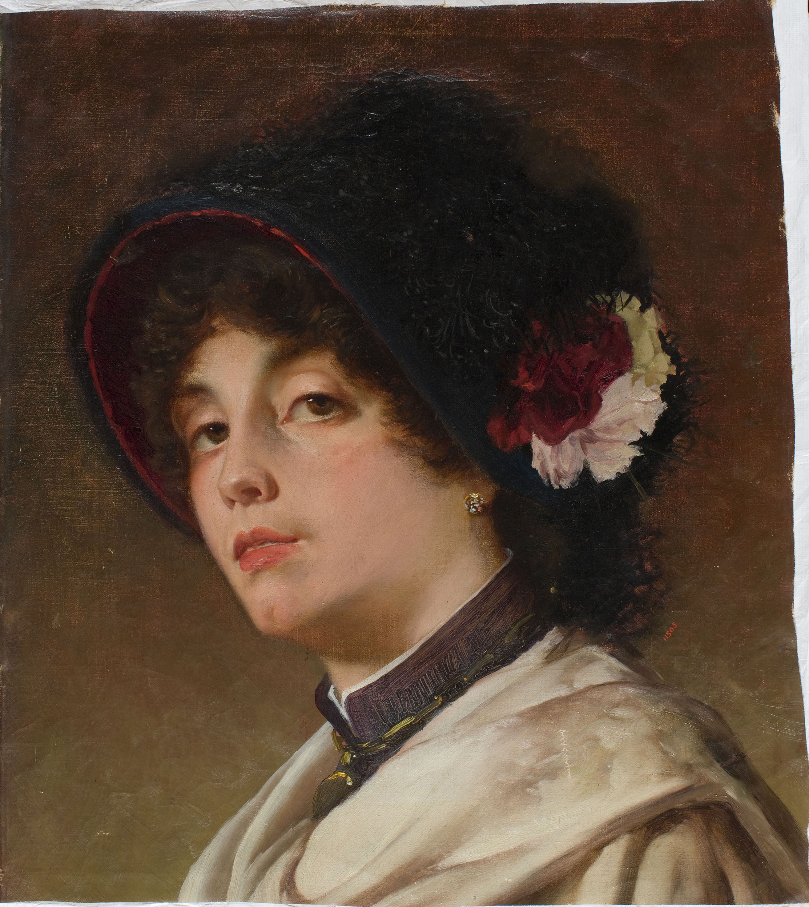 image for: Anònim - Retrat de dona jove - Segona meitat del segle XIX
