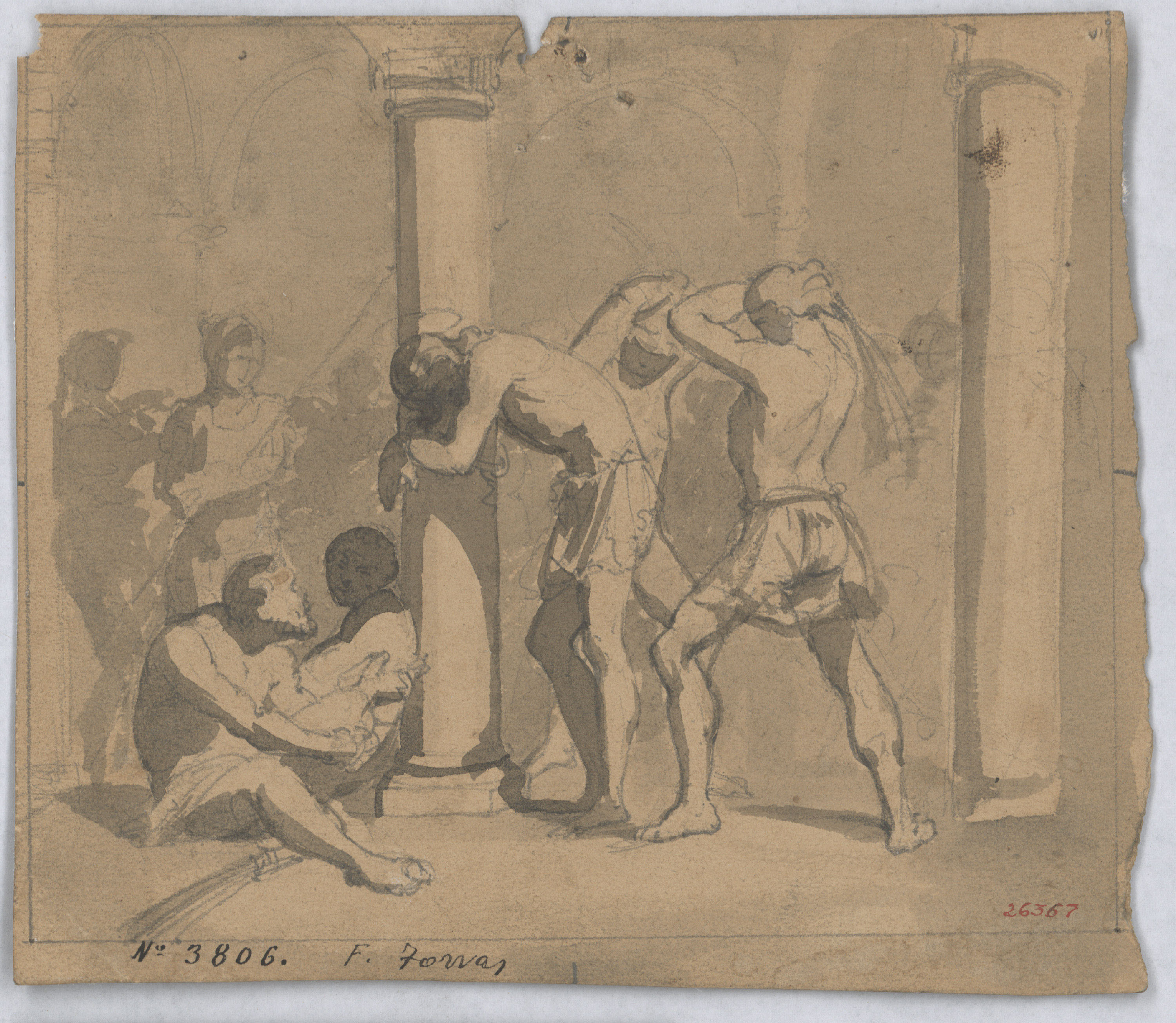 Francesc Torras - La flagel·lació de Jesús - Cap a 1860-1870 image for: Francesc Torras - La flagel·lació de Jesús - Cap a 1860-1870