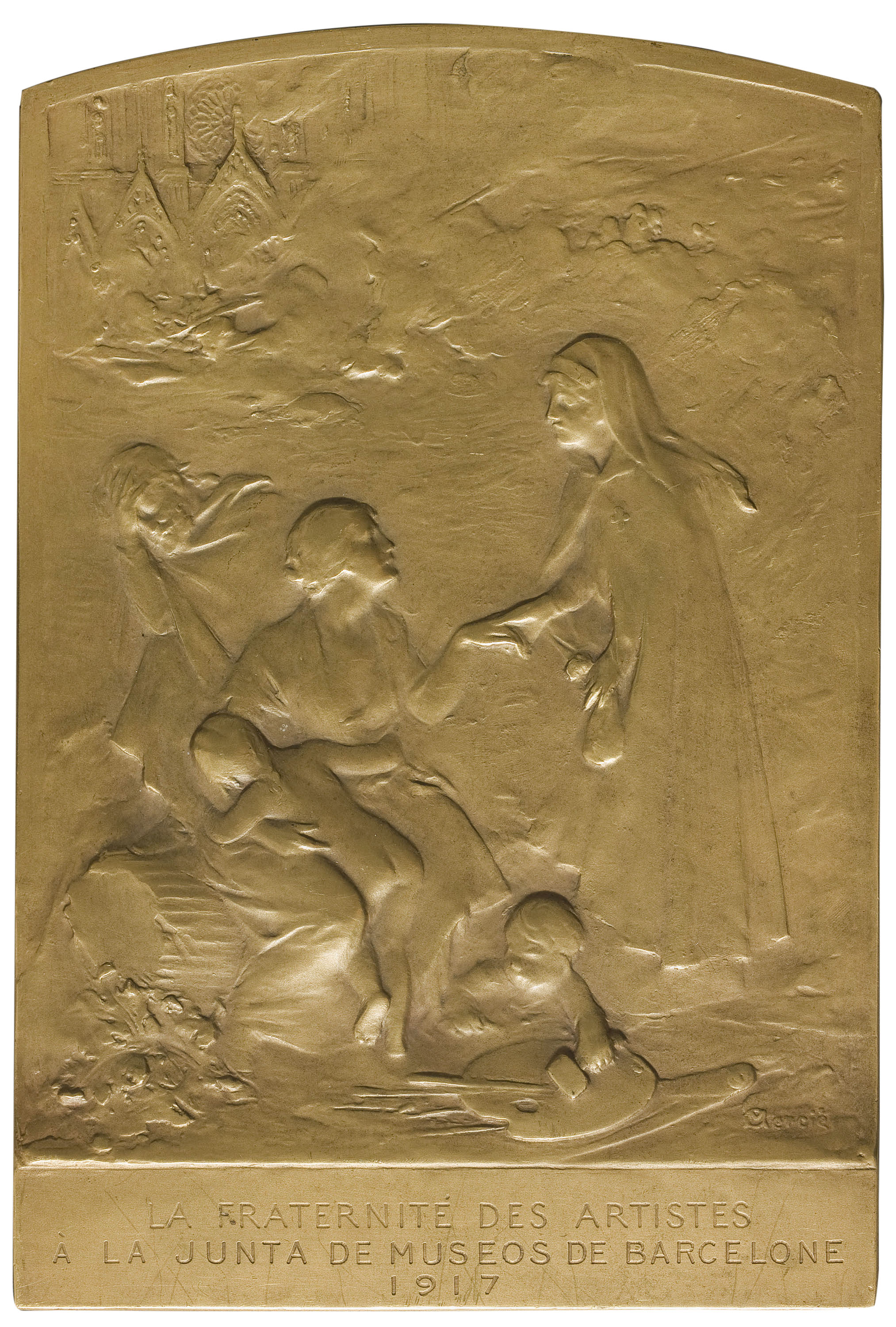 Charles Mercié - La fraternité des artistes a la Junta de Museos de Barcelone - 1917 image for: Charles Mercié - La fraternité des artistes a la Junta de Museos de Barcelone - 1917