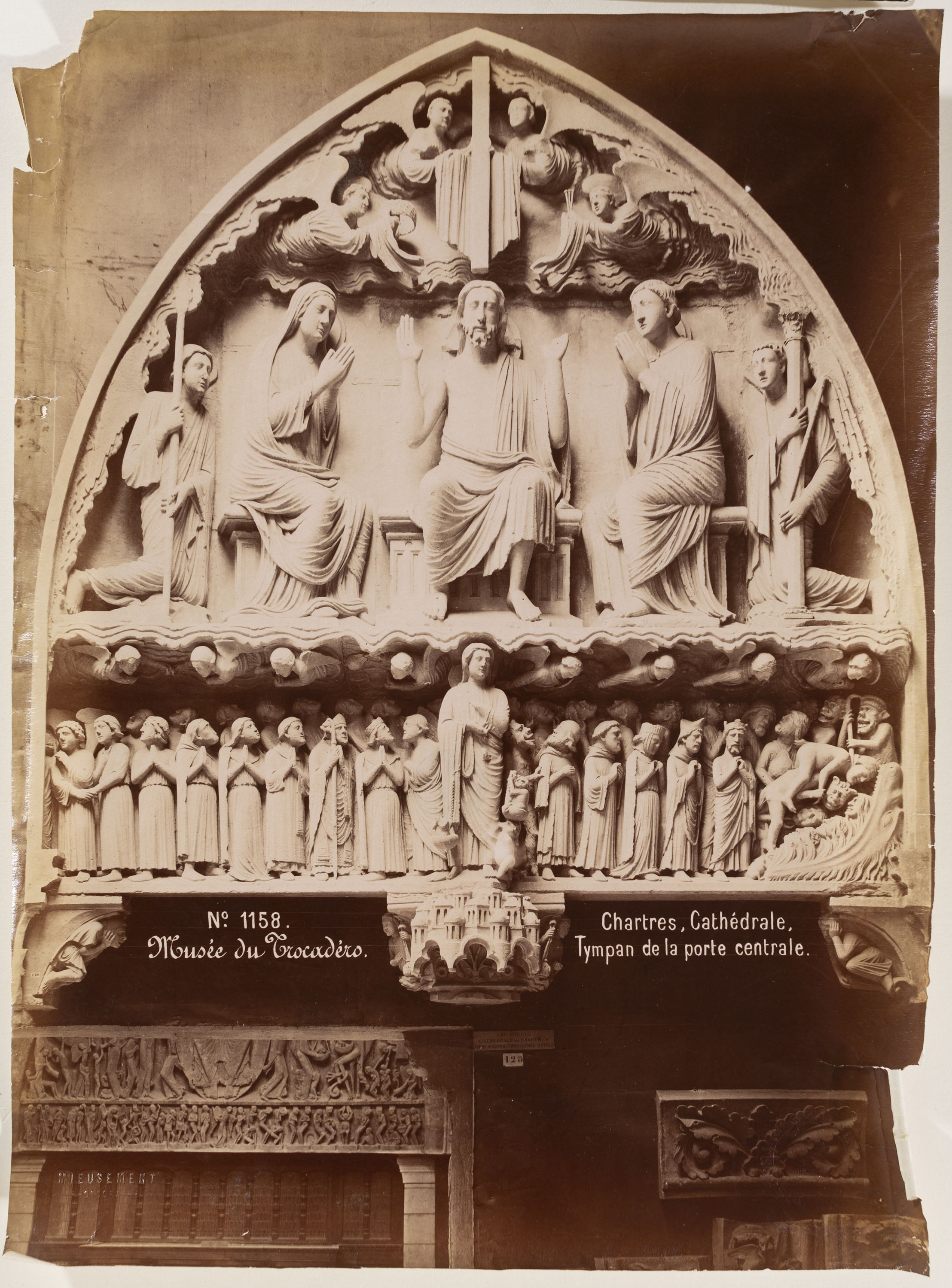 image for: Séraphin-Médéric Mieusement - Chartres, Cathédrale, Tympan de la porte central. (Musée de Trocadero) - Cap a 1886-1891
