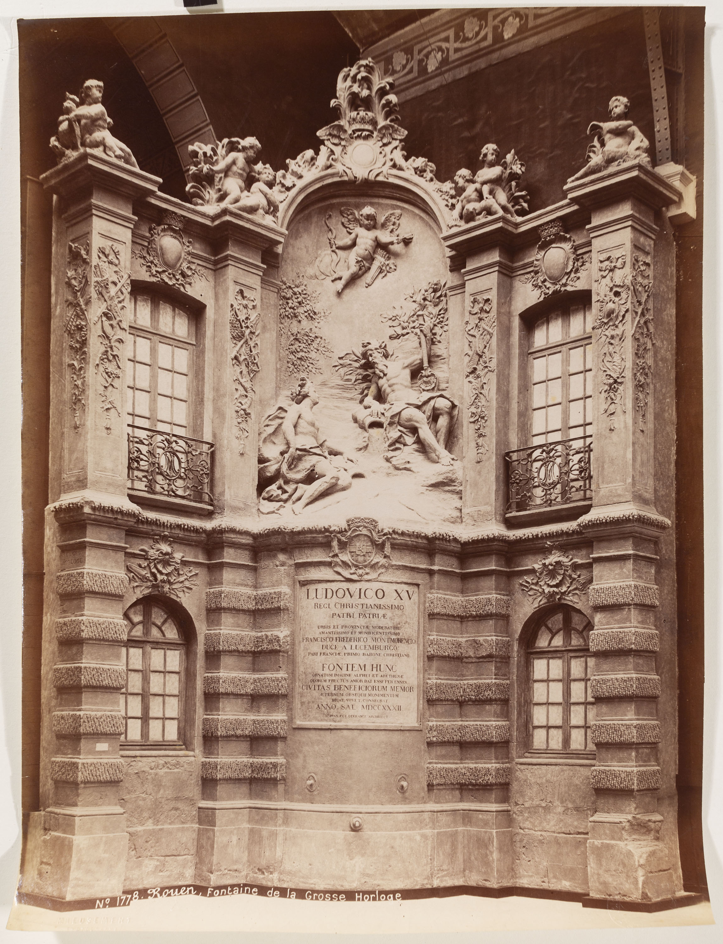 image for: Séraphin-Médéric Mieusement - Rouen. Fontaine de la Grosse Harloge - Cap a 1886-1891