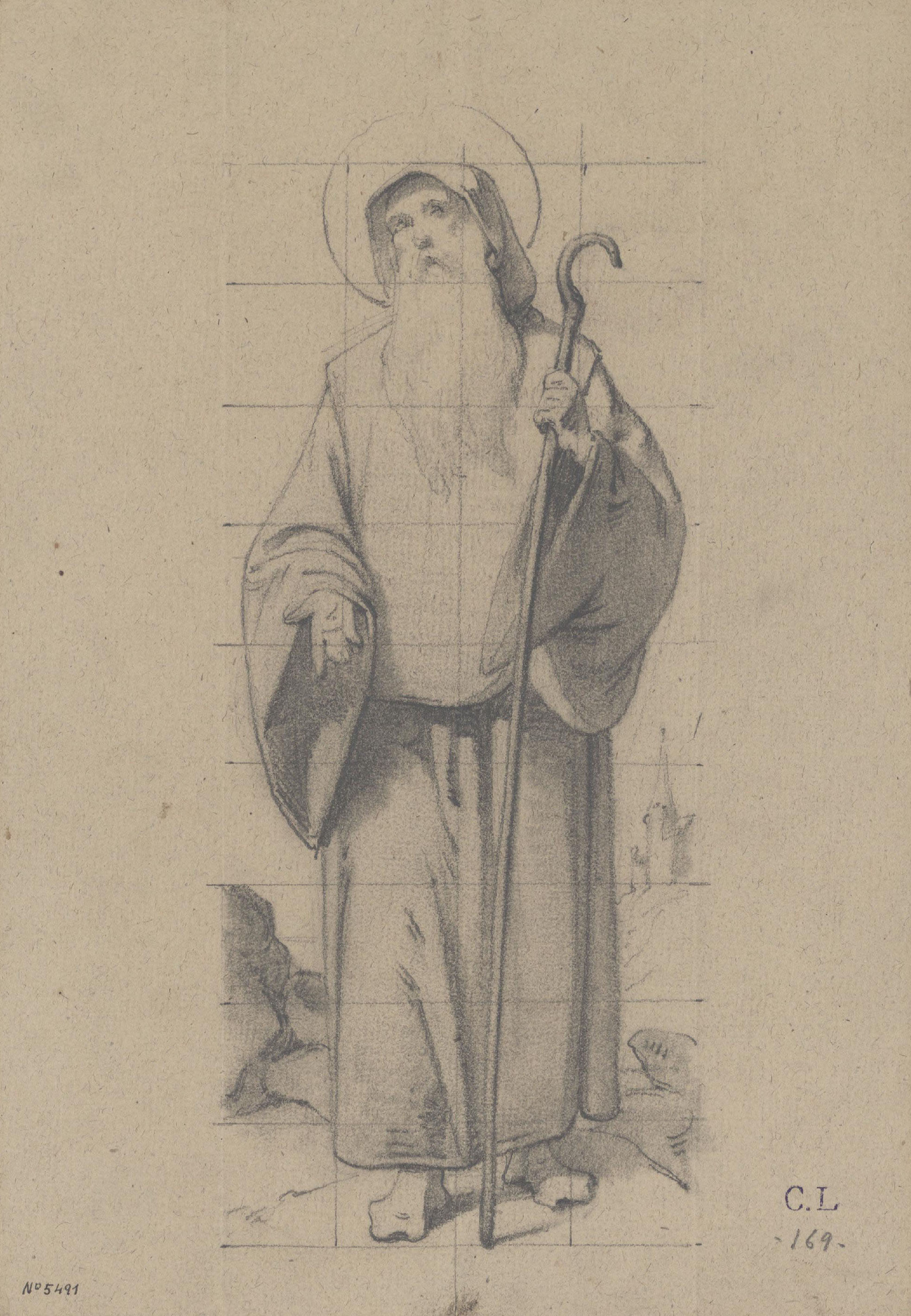 image for: Claudi Lorenzale - Sant Antoni Abat - Cap a 1850-1870