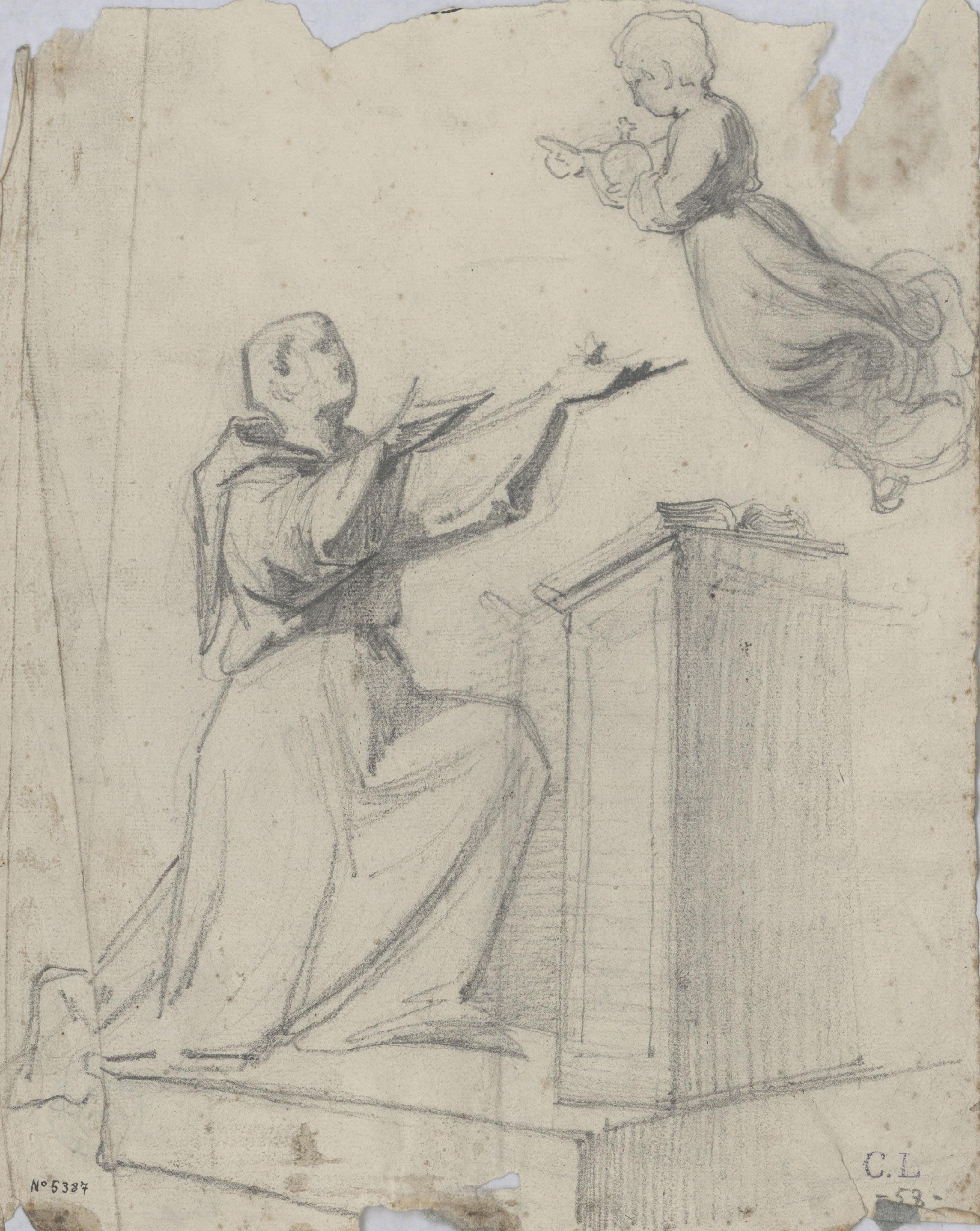 image for: Claudi Lorenzale - Sant Antoni de Pàdua - Cap a 1850-1870