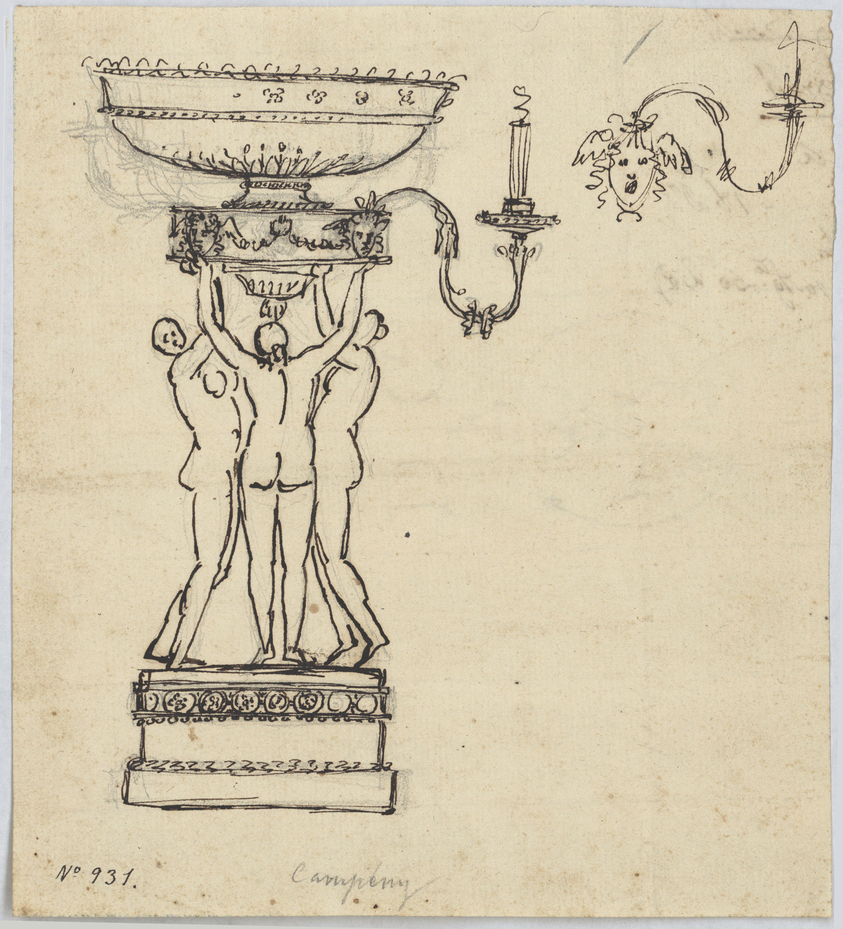 image for: Damià Campeny - Vas sostingut per les Tres Gràcies - Roma, cap a 1805