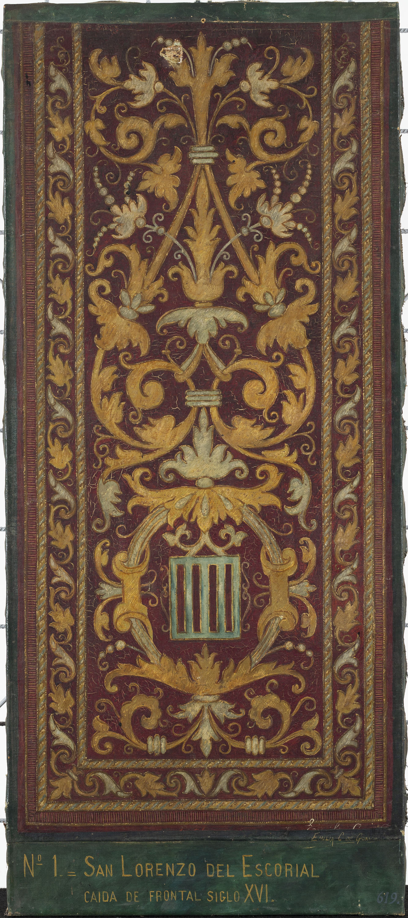 image for: Emília Coranty - Còpia d'una franja de frontal - Cap a 1892