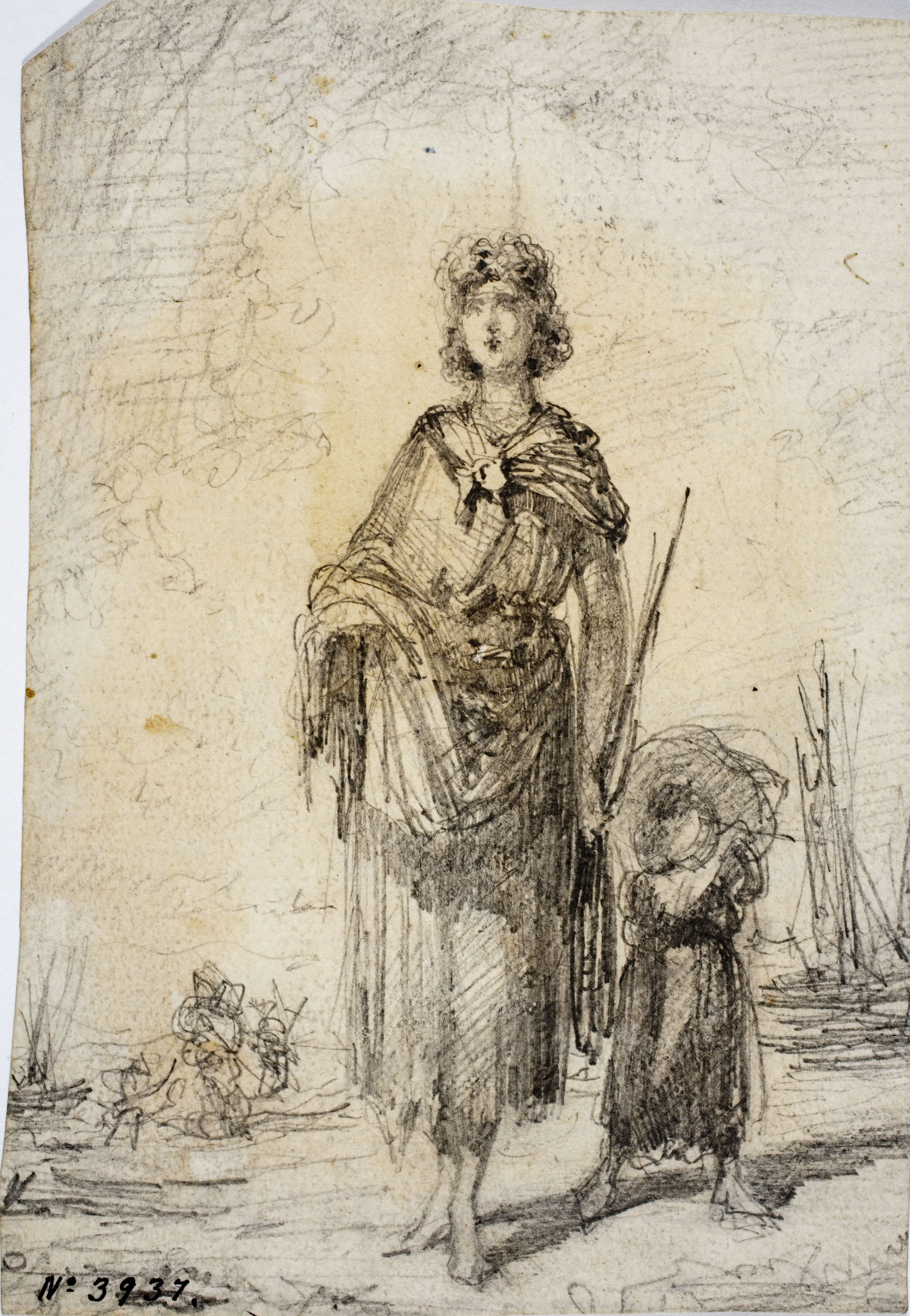 Modest Urgell - Graziella (anvers) / Apunts diversos (revers) - Cap a 1861-1888 image for: Modest Urgell - Graziella (anvers) / Apunts diversos (revers) - Cap a 1861-1888