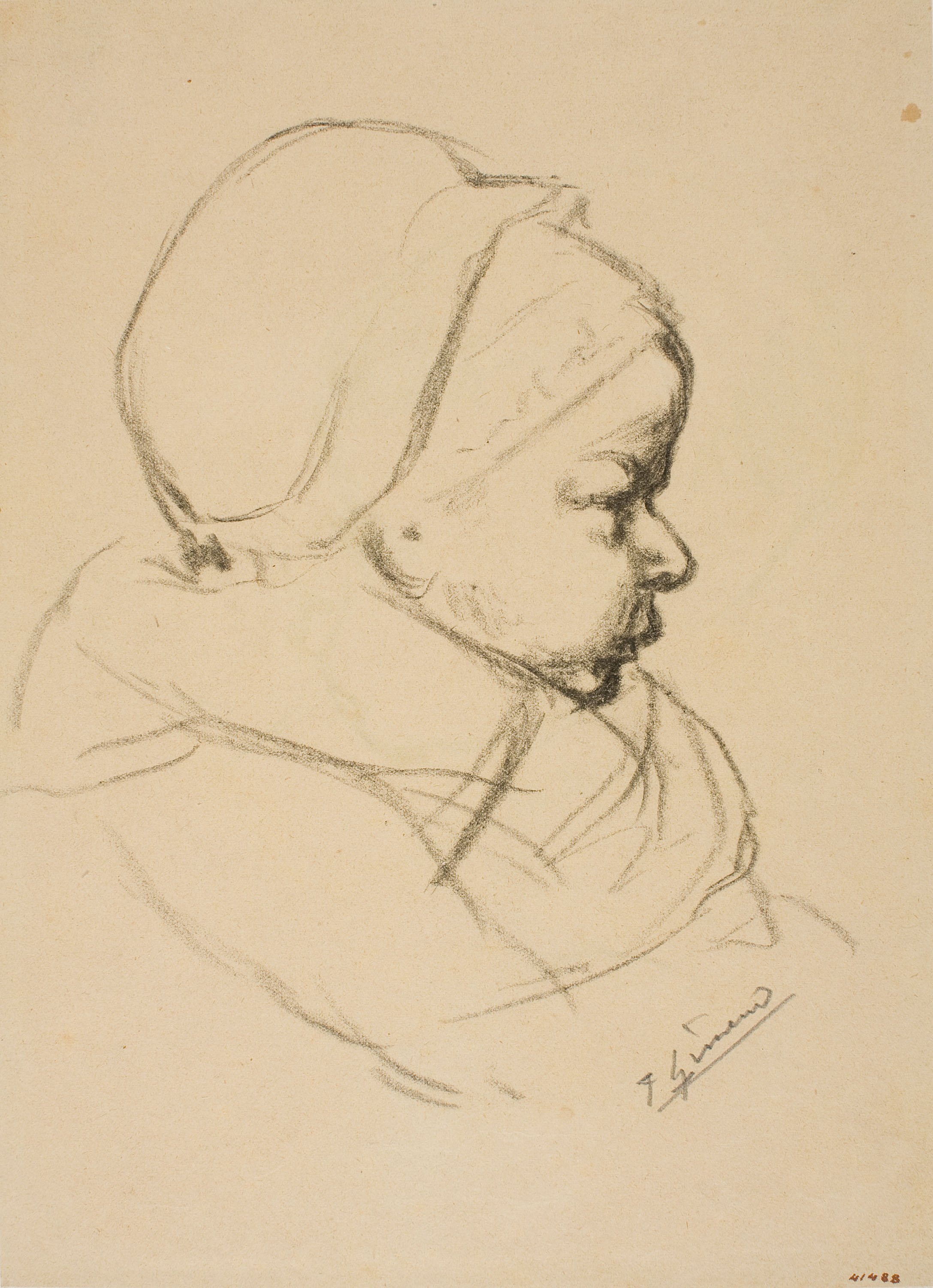 image for: Francesc Gimeno - Bust de criatura - Cap a 1889-1890