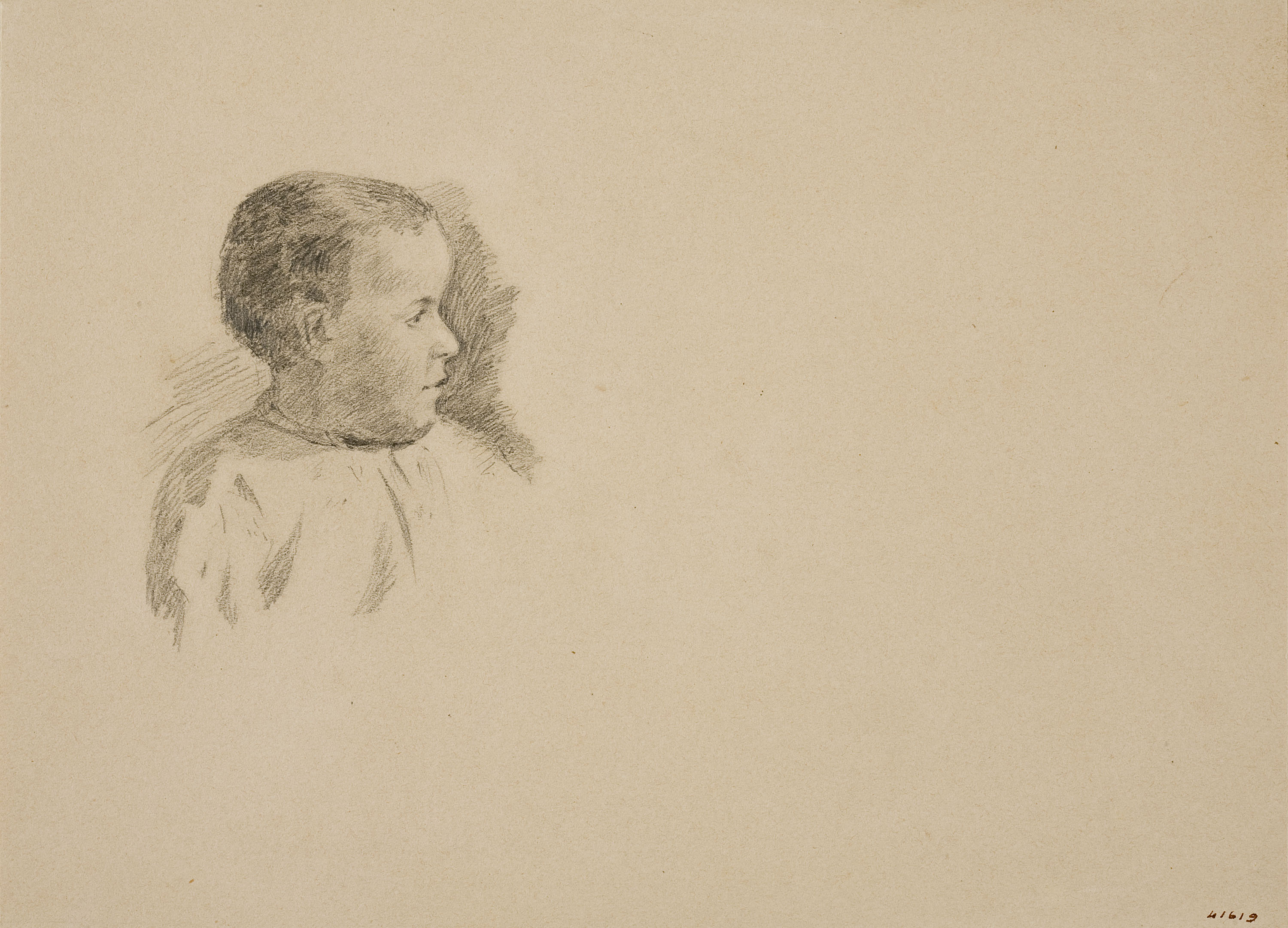 image for: Francesc Gimeno - Un germanet d'en Gimeno (anvers) / Estudi d'arbres (revers) - Cap a 1878