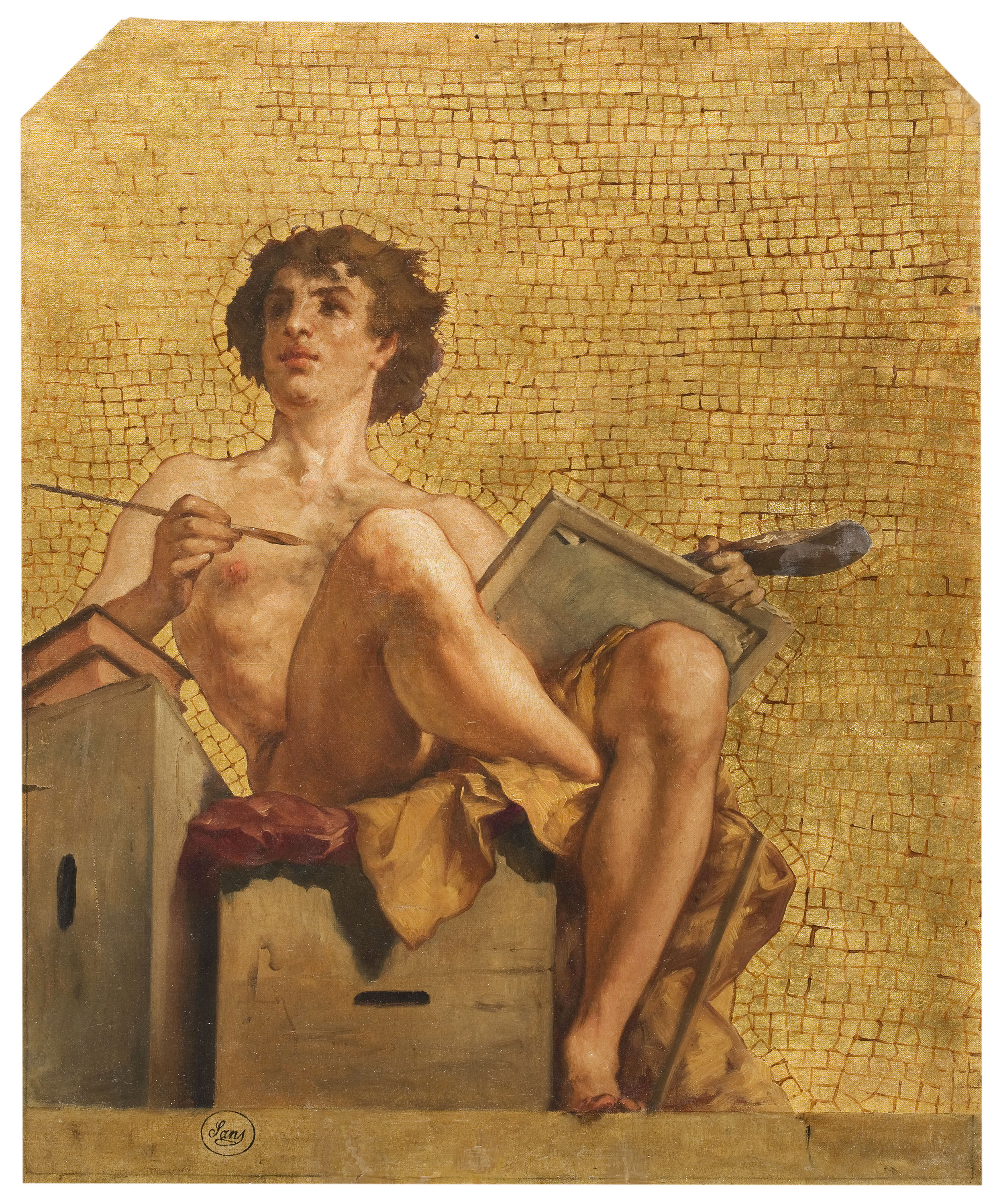 image for: Francesc Sans Cabot - Figura al·legòrica. La Pintura - 1874
