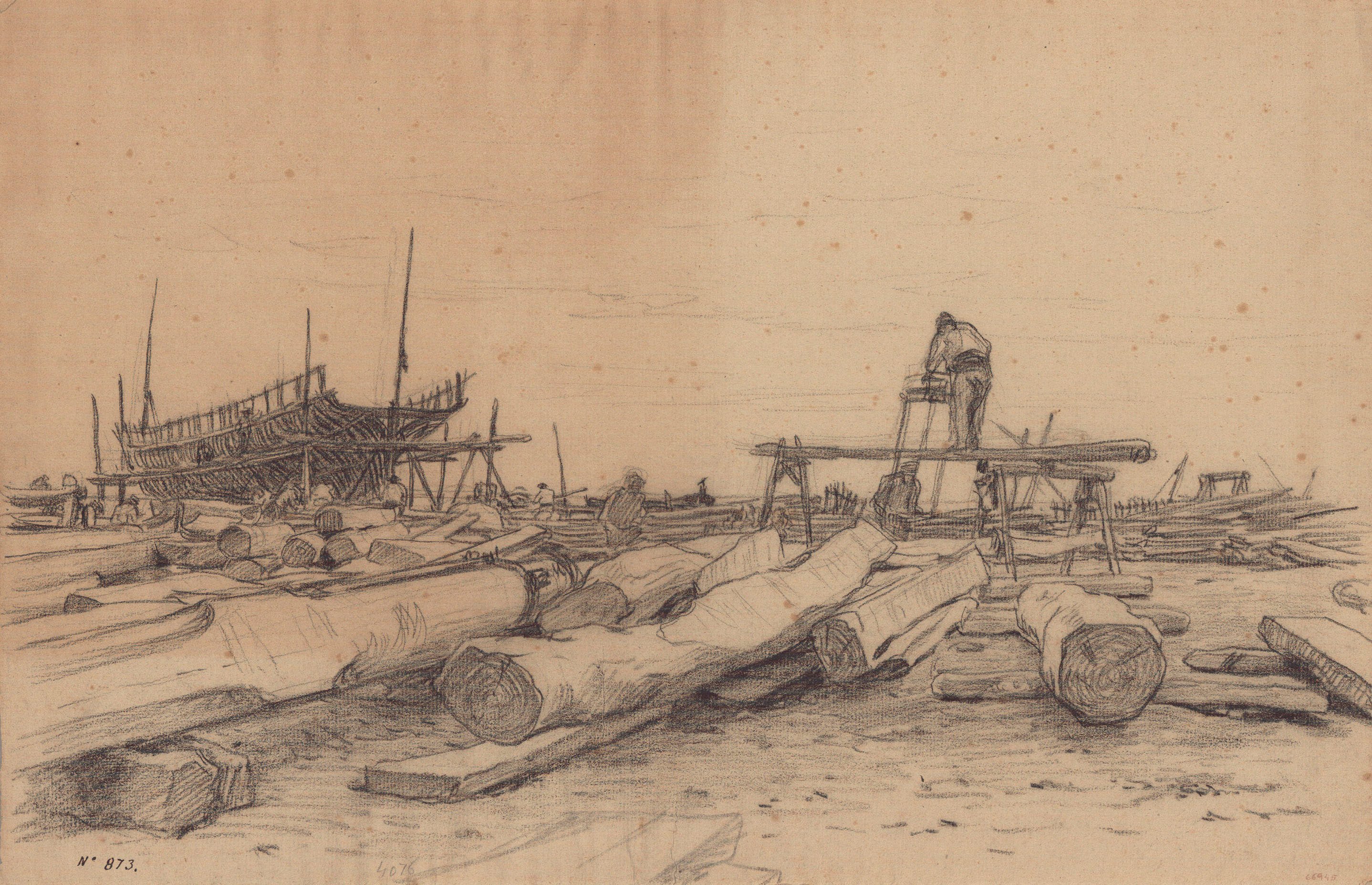 Dionís Baixeras - Drassanes a la Mar Bella (Barcelona) - Primera meitat del segle XX image for: Dionís Baixeras - Drassanes a la Mar Bella (Barcelona) - Primera meitat del segle XX