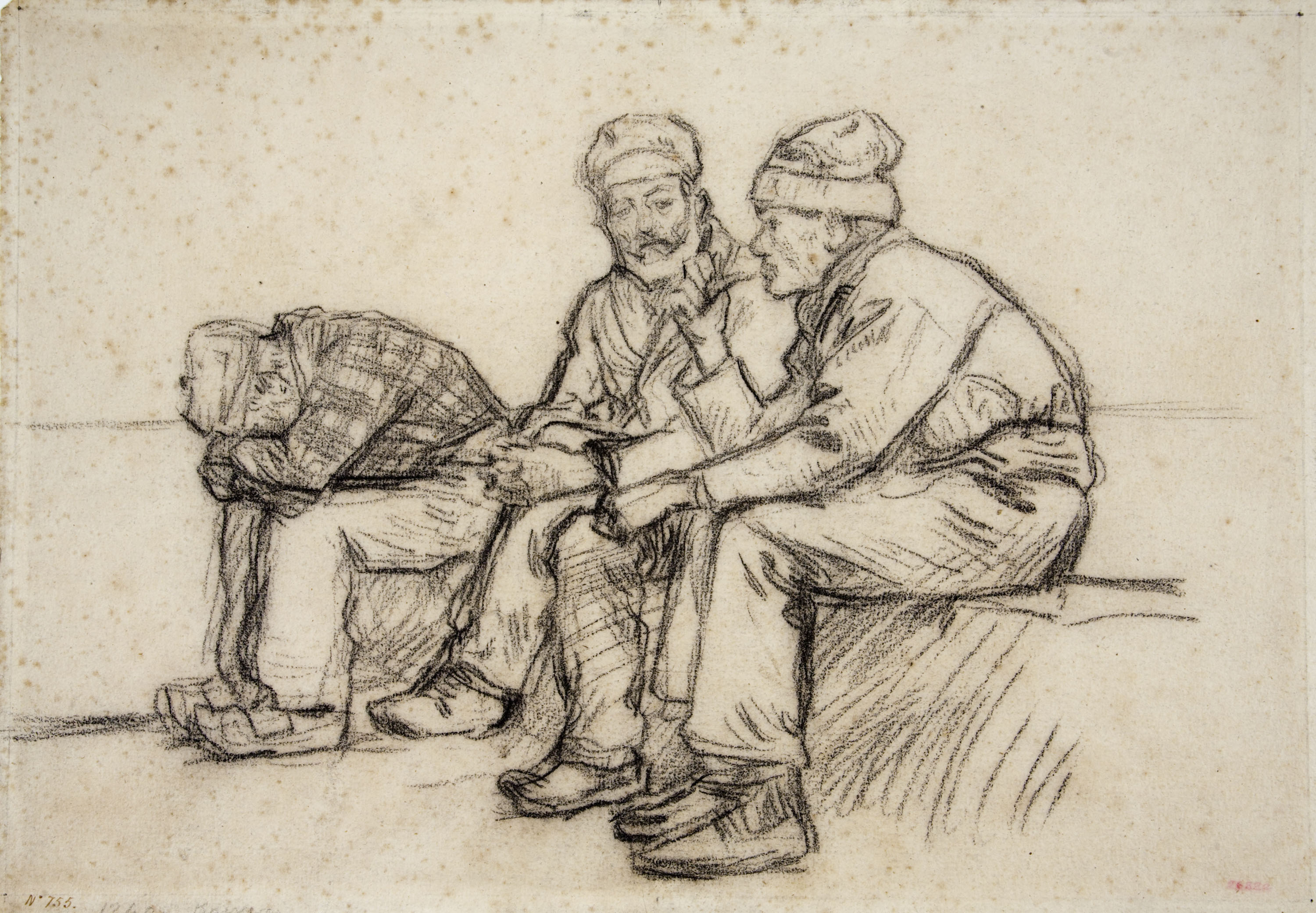 Dionís Baixeras - Estudi preparatori per al quadre «Records» - Cap a 1881 image for: Dionís Baixeras - Estudi preparatori per al quadre «Records» - Cap a 1881