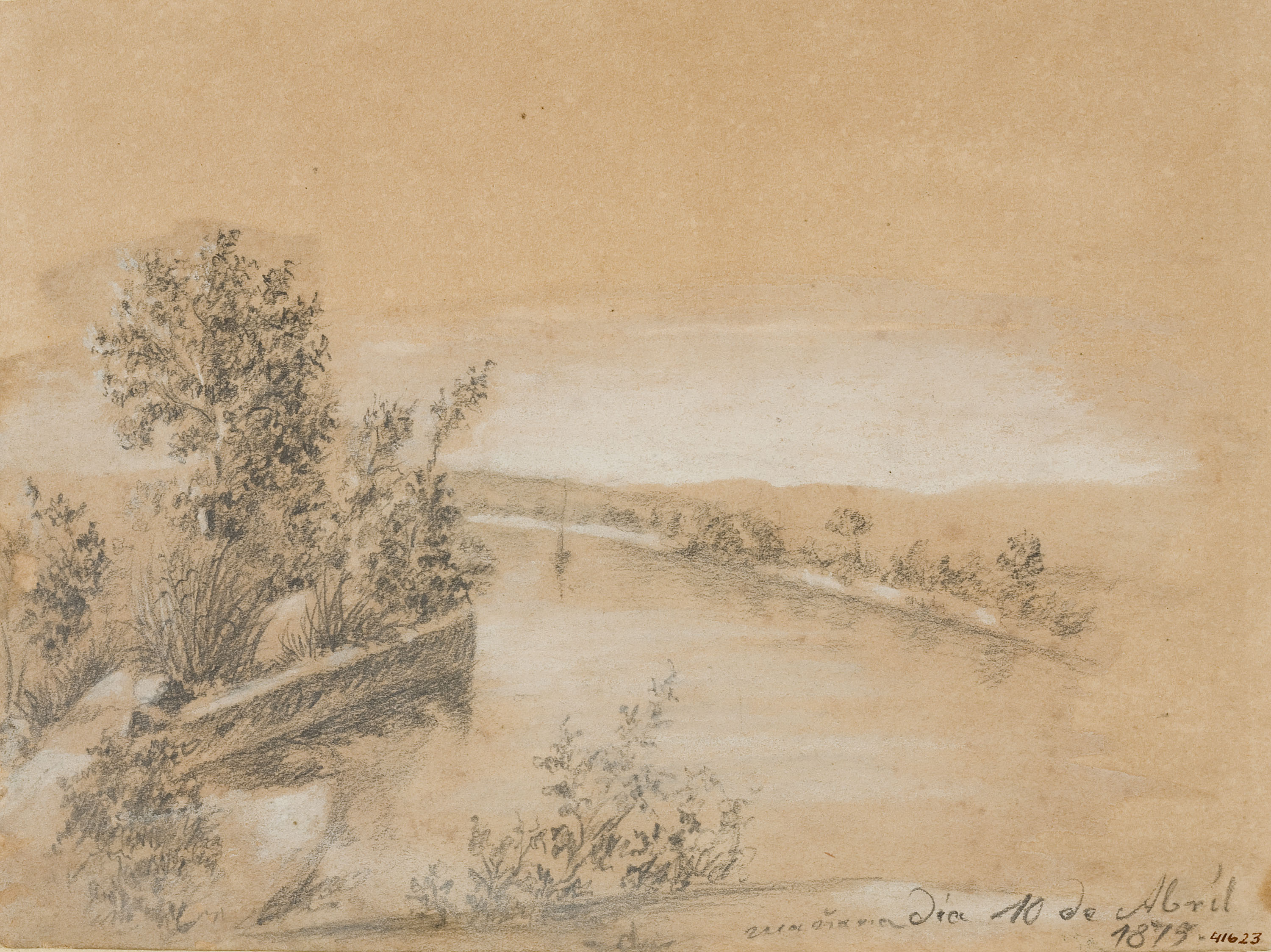 image for: Francesc Gimeno - Vista de l'Ebre des del portal del Tomble - 1875