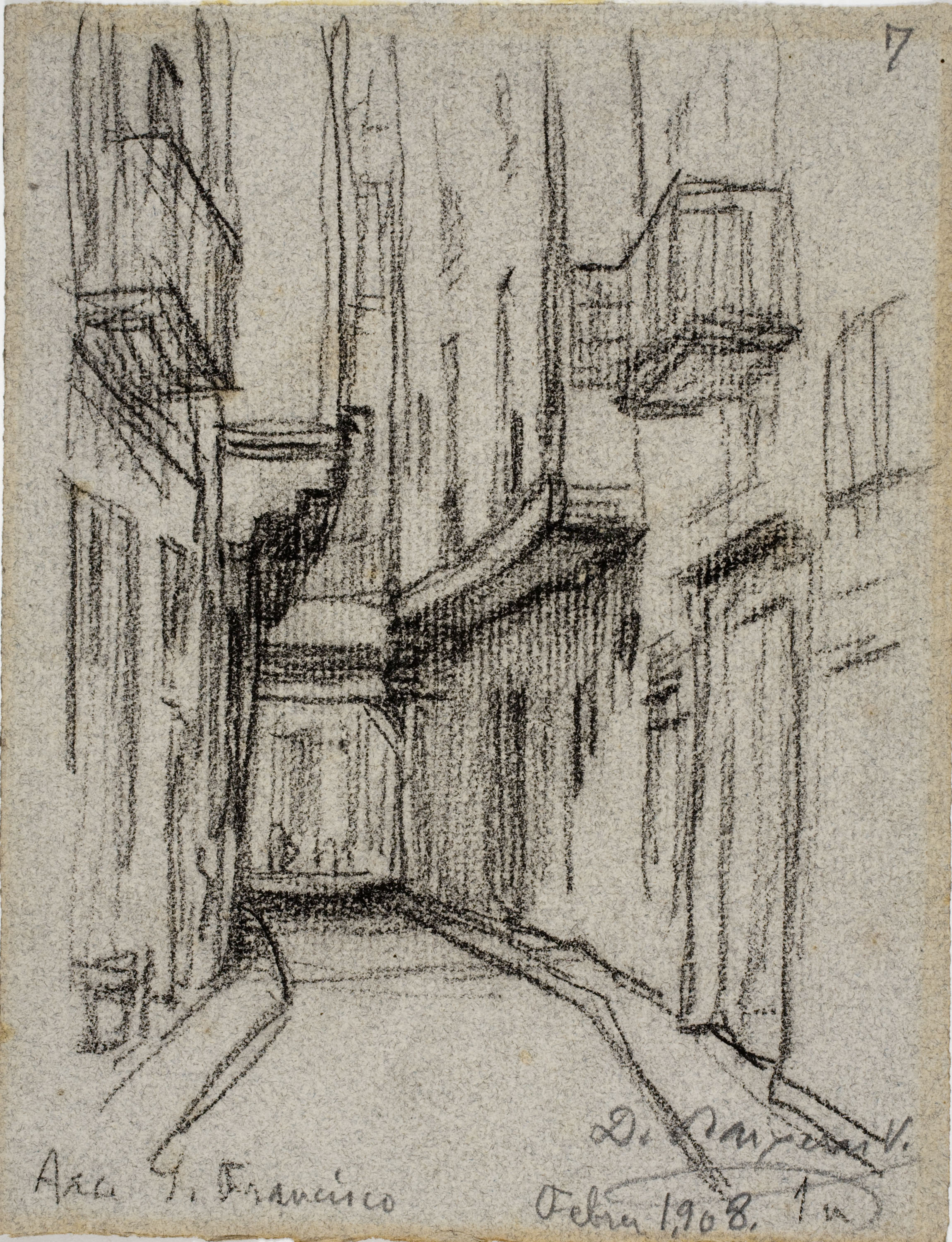 Dionís Baixeras - Carrer Arc sant Francesc - Febrer 1908 image for: Dionís Baixeras - Carrer Arc sant Francesc - Febrer 1908
