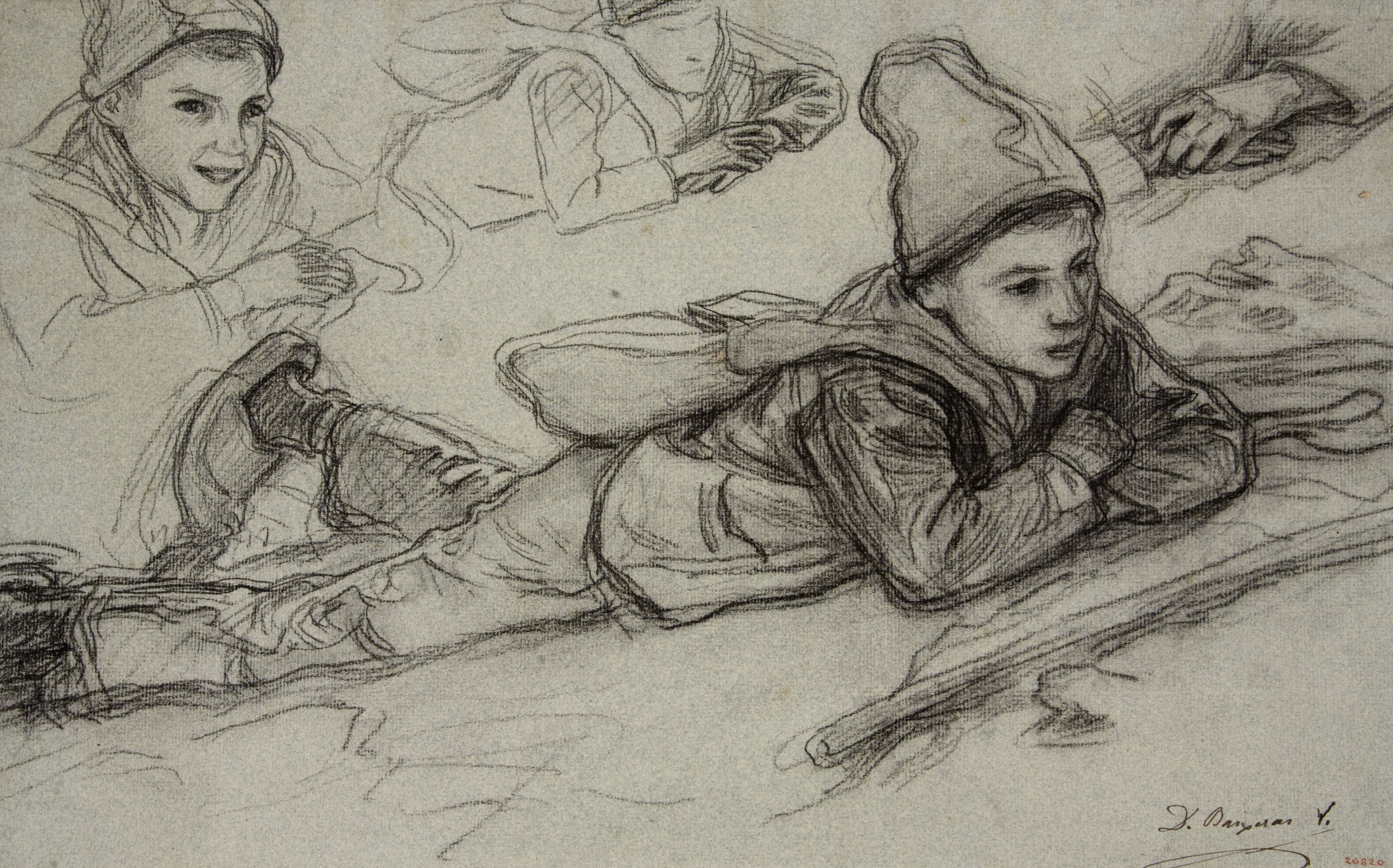 Dionís Baixeras - Diversos estudis per a un vailet - Primera meitat del segle XX image for: Dionís Baixeras - Diversos estudis per a un vailet - Primera meitat del segle XX