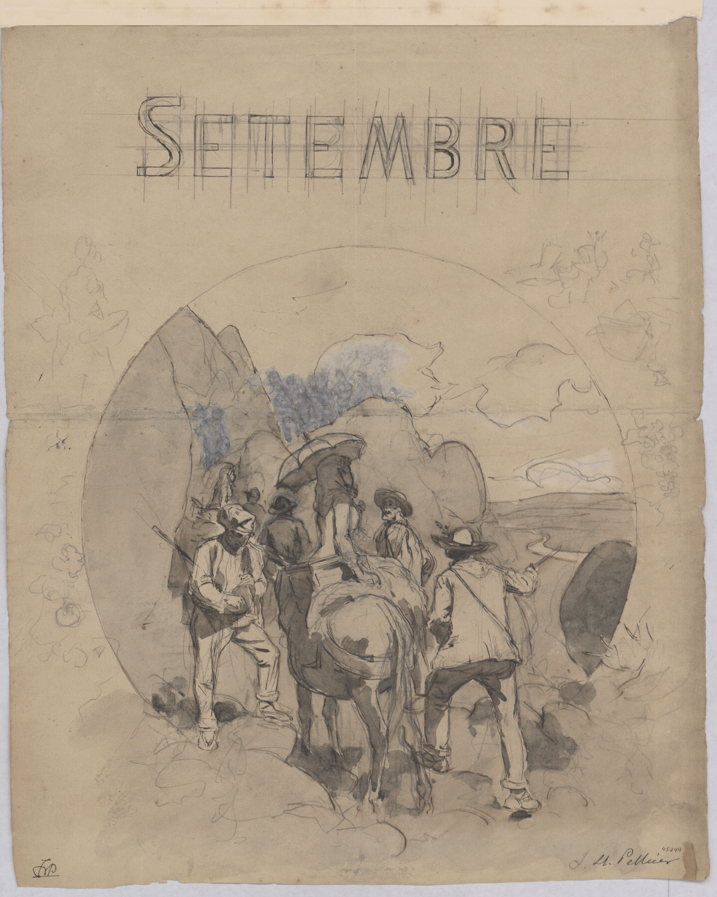 image for: Josep Lluís Pellicer - Al·legoria del mes de setembre - 1882